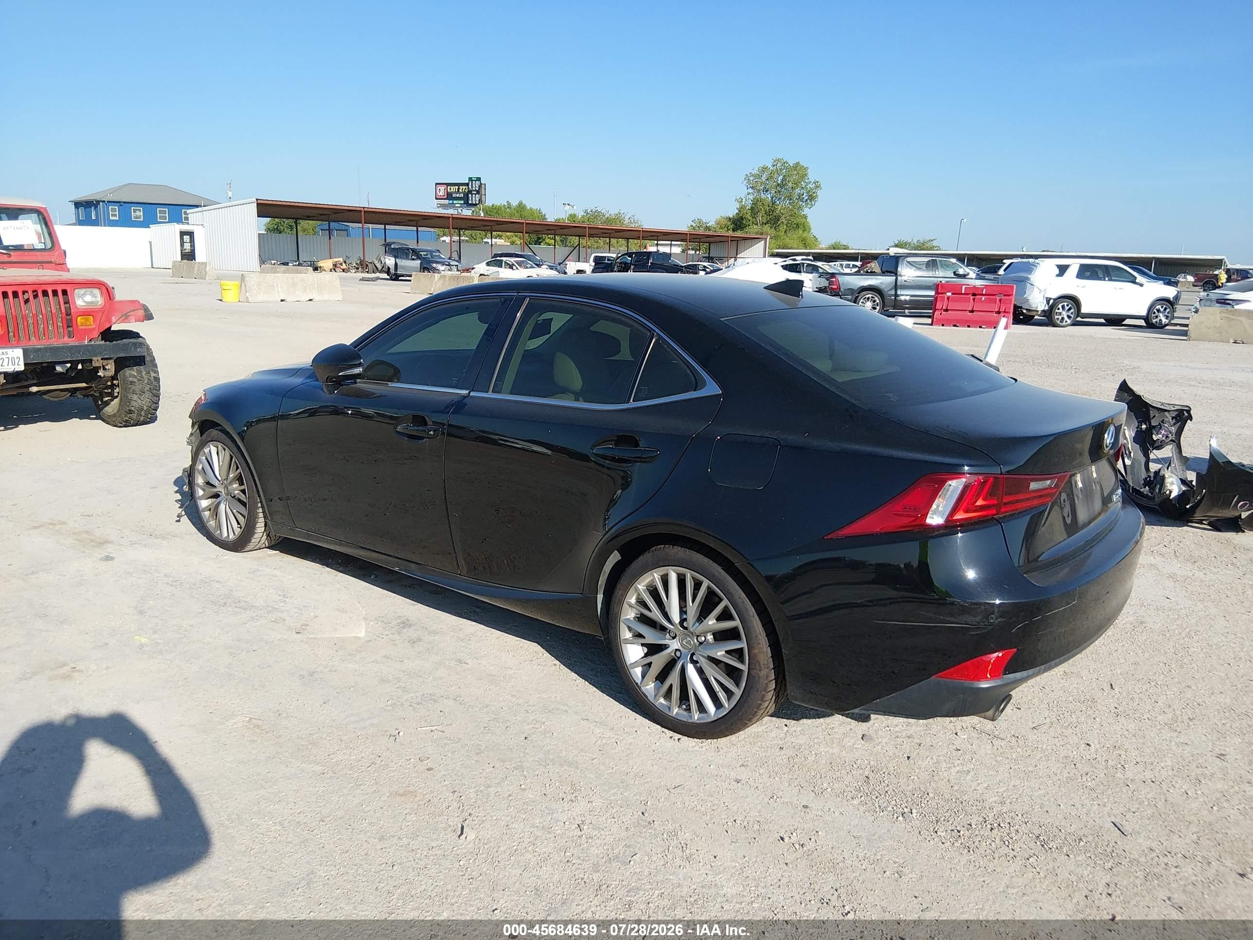 2014 Lexus Is 250   Black vin: JTHBF1D26E5023252