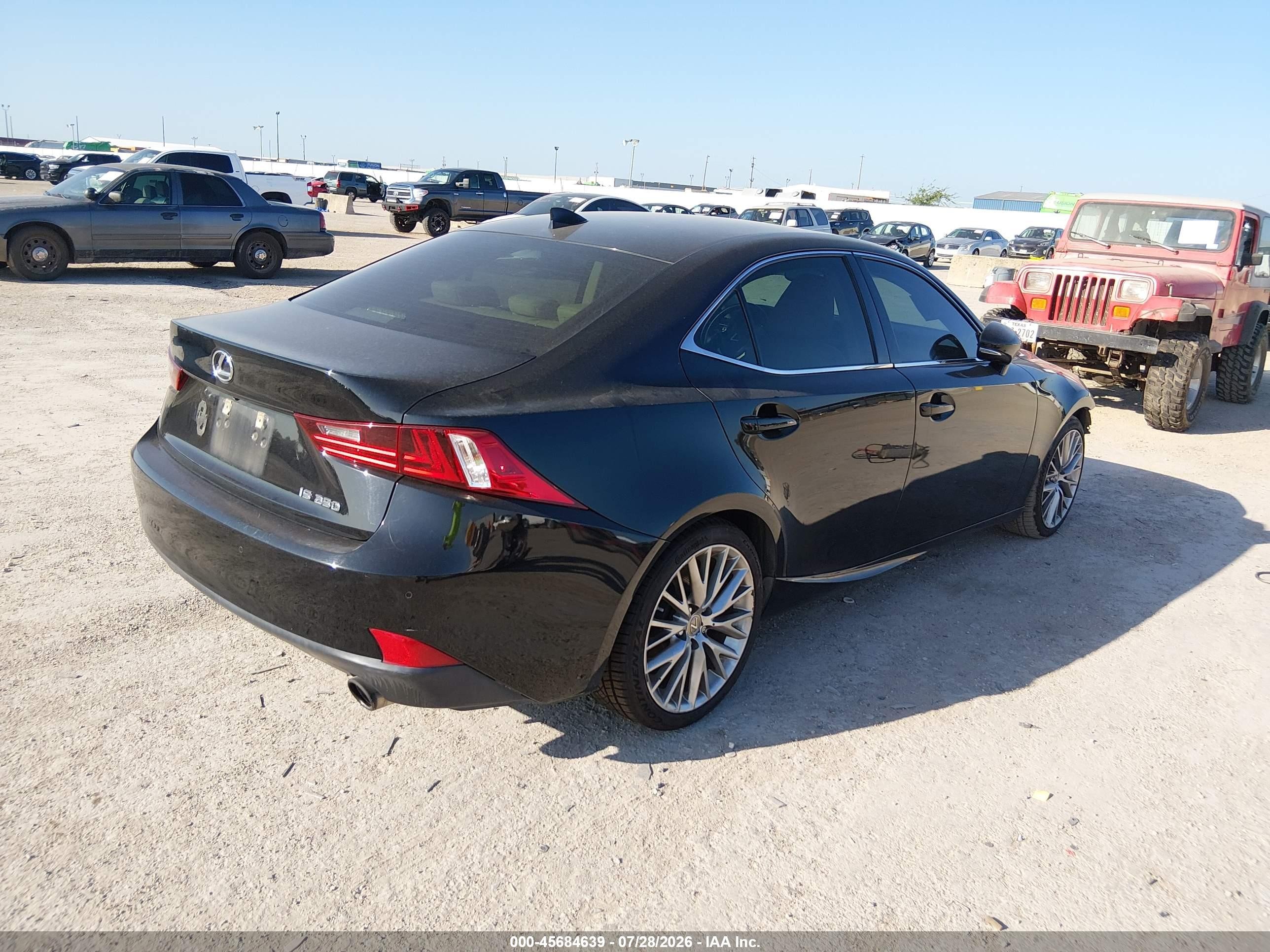 2014 Lexus Is 250   Black vin: JTHBF1D26E5023252