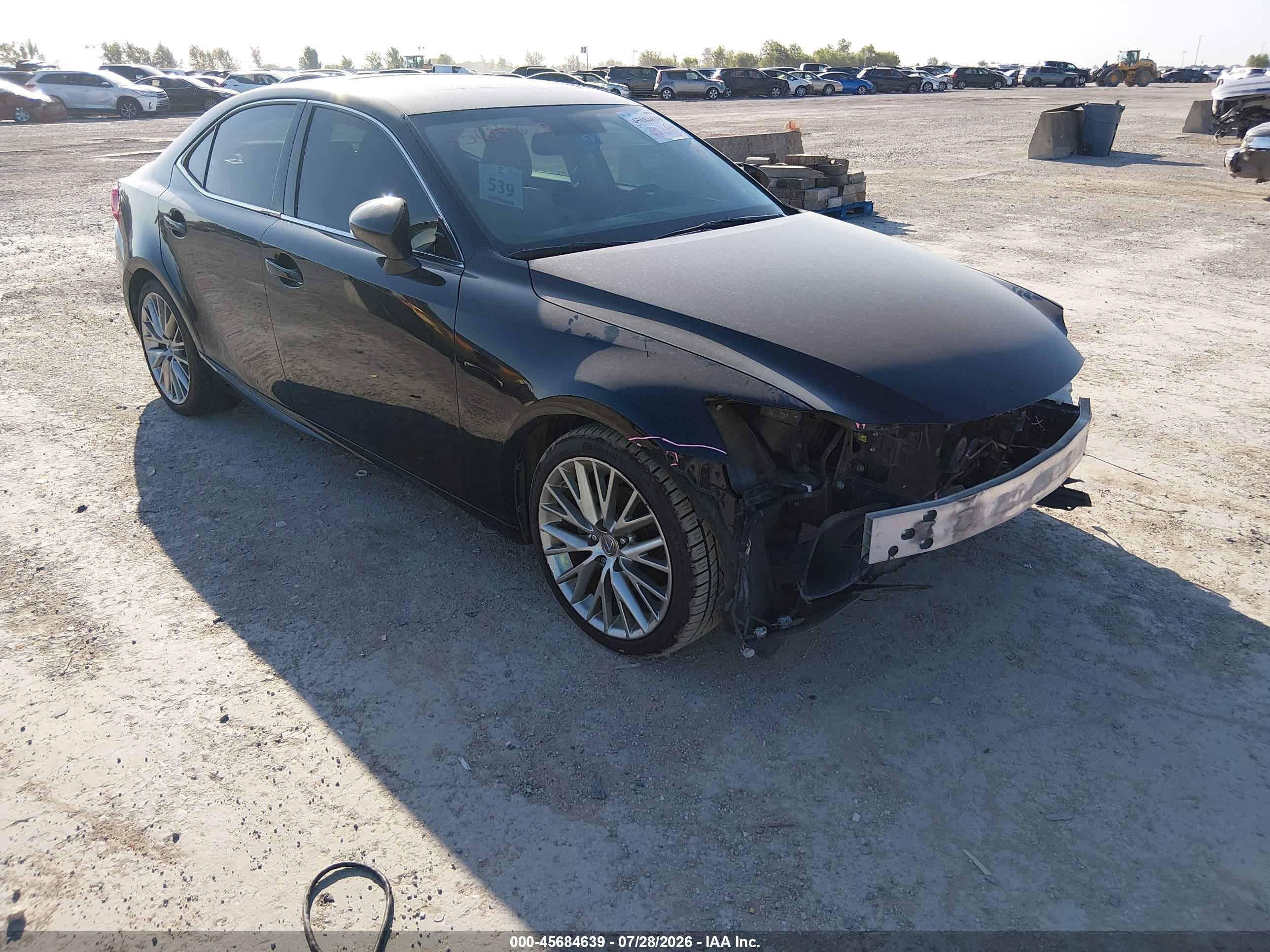 2014 Lexus Is 250   Black vin: JTHBF1D26E5023252