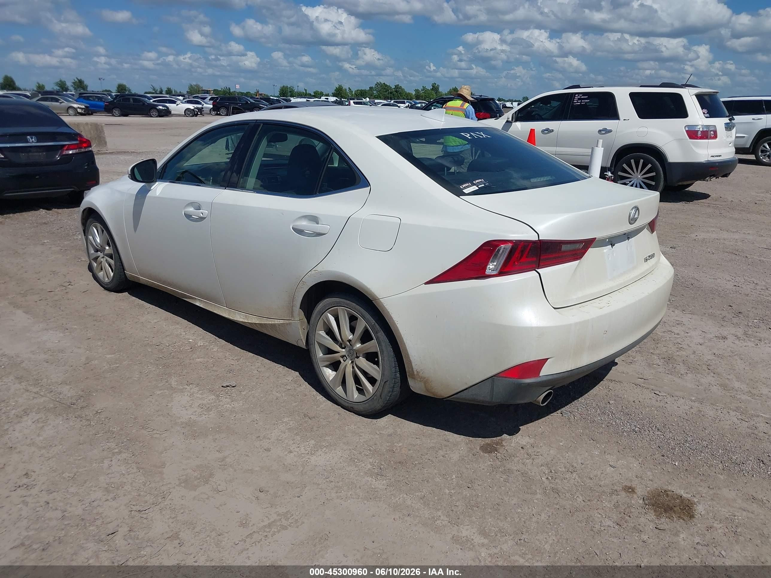 2014 Lexus Is 250 White vin: JTHBF1D26E5042898