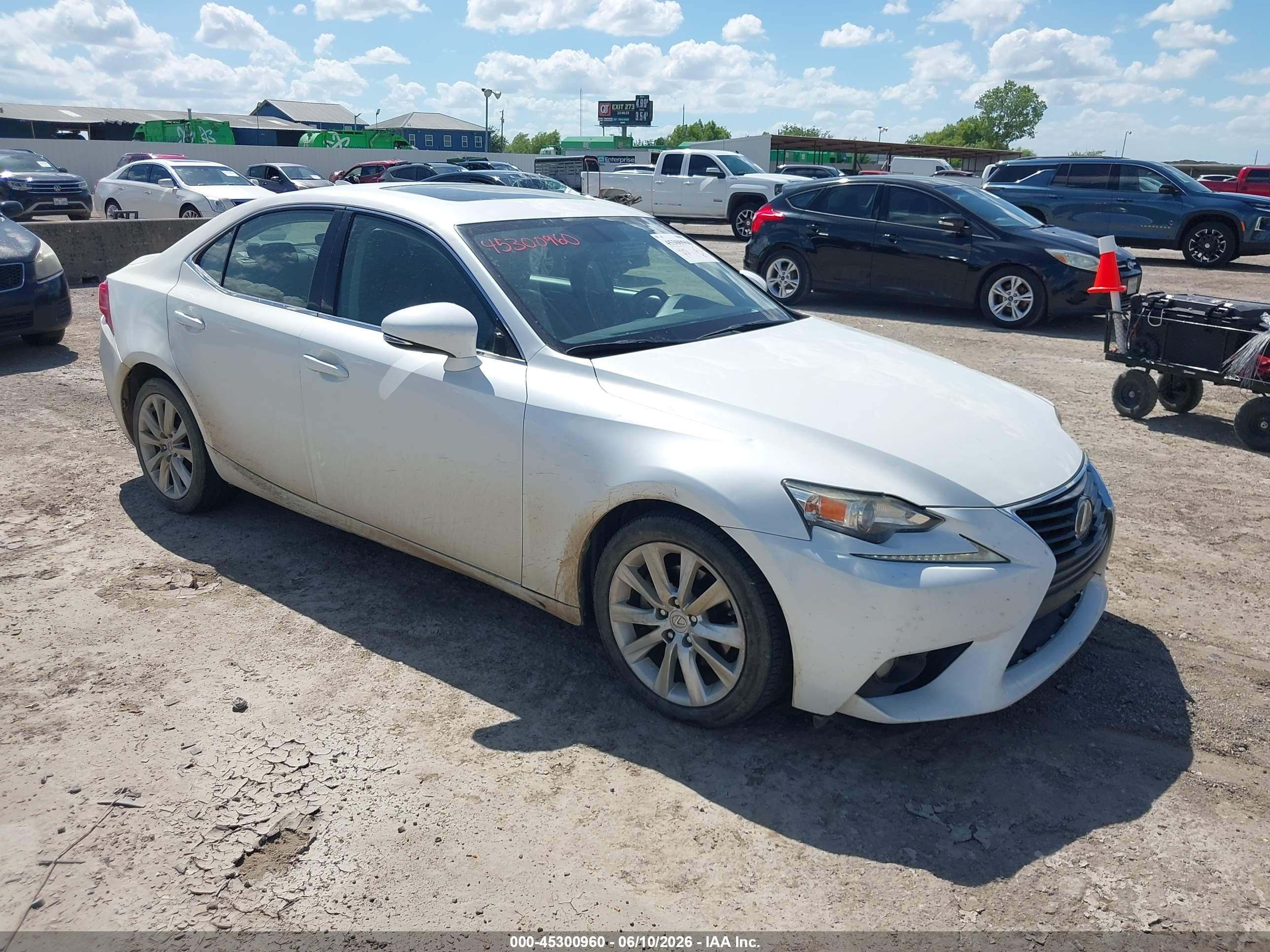 2014 Lexus Is 250 White vin: JTHBF1D26E5042898