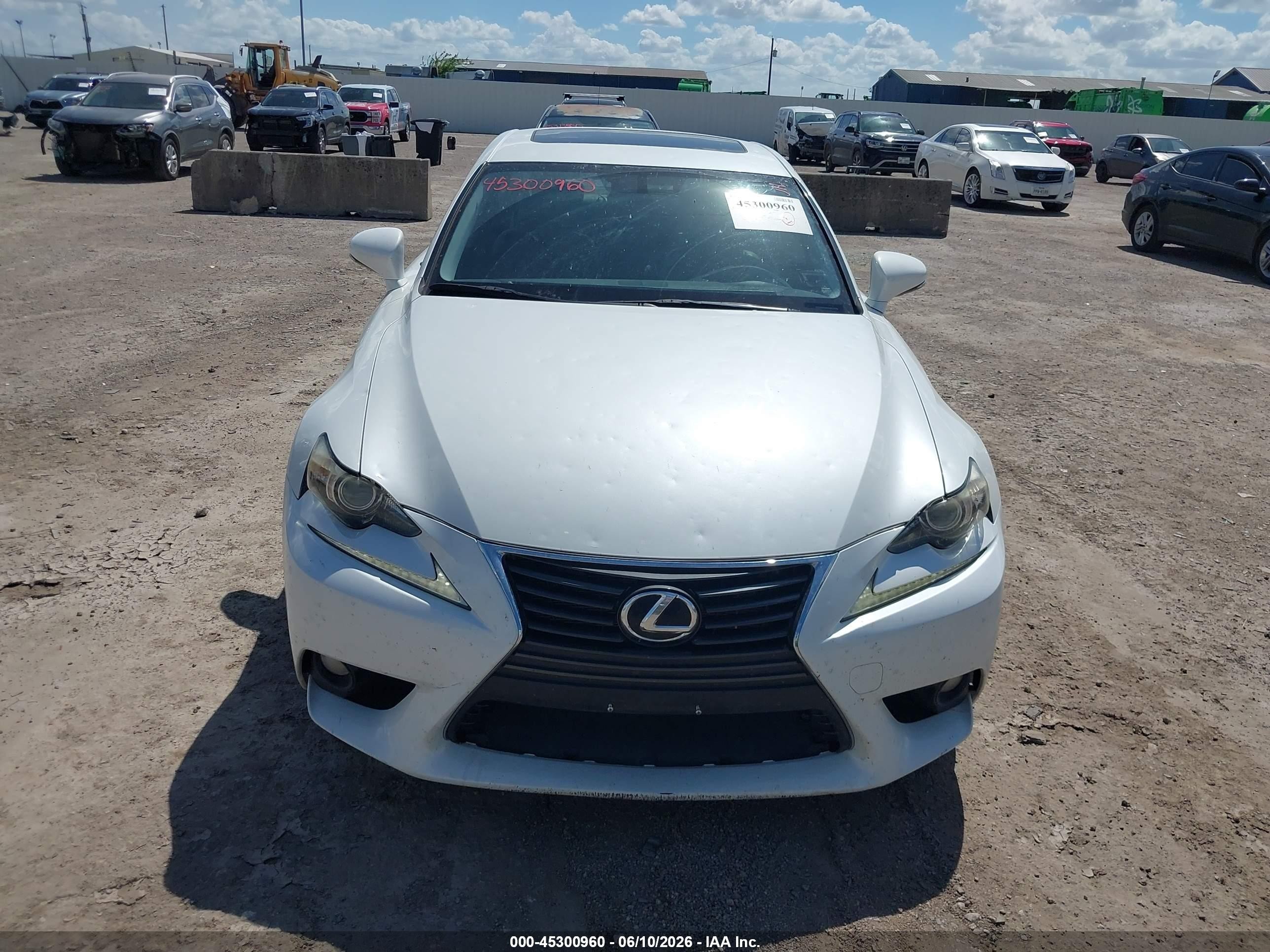 2014 Lexus Is 250 White vin: JTHBF1D26E5042898