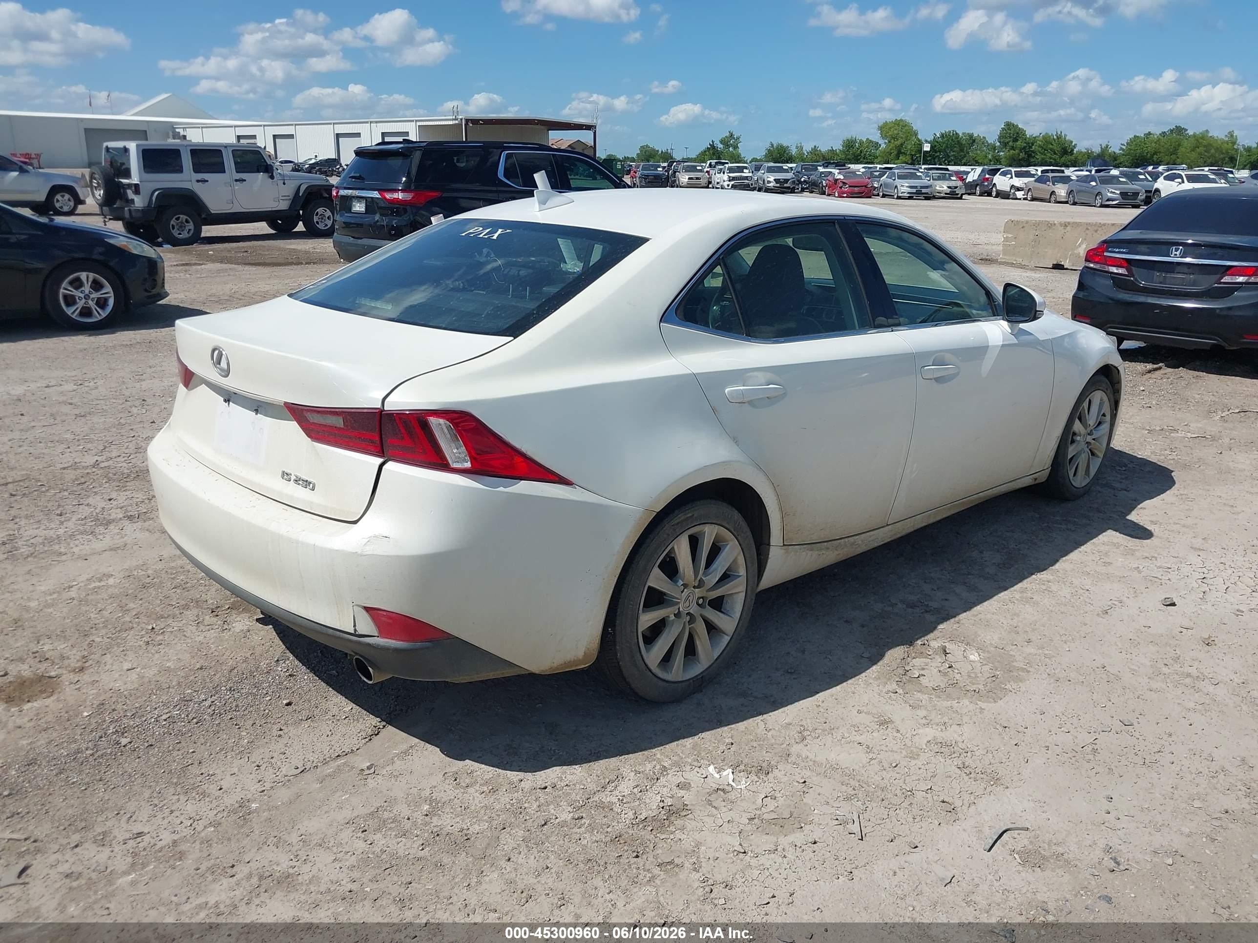 2014 Lexus Is 250 White vin: JTHBF1D26E5042898