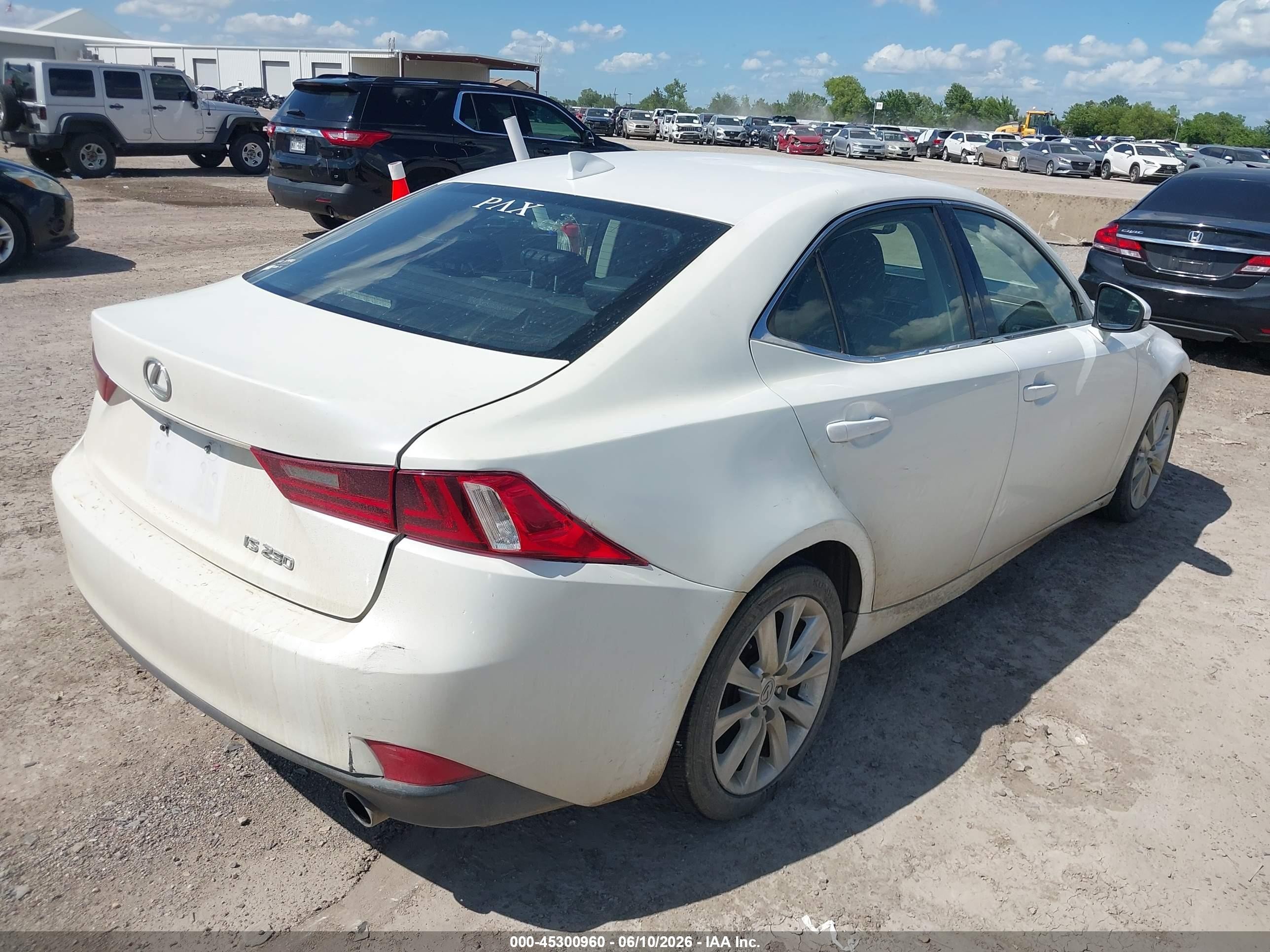 2014 Lexus Is 250 White vin: JTHBF1D26E5042898