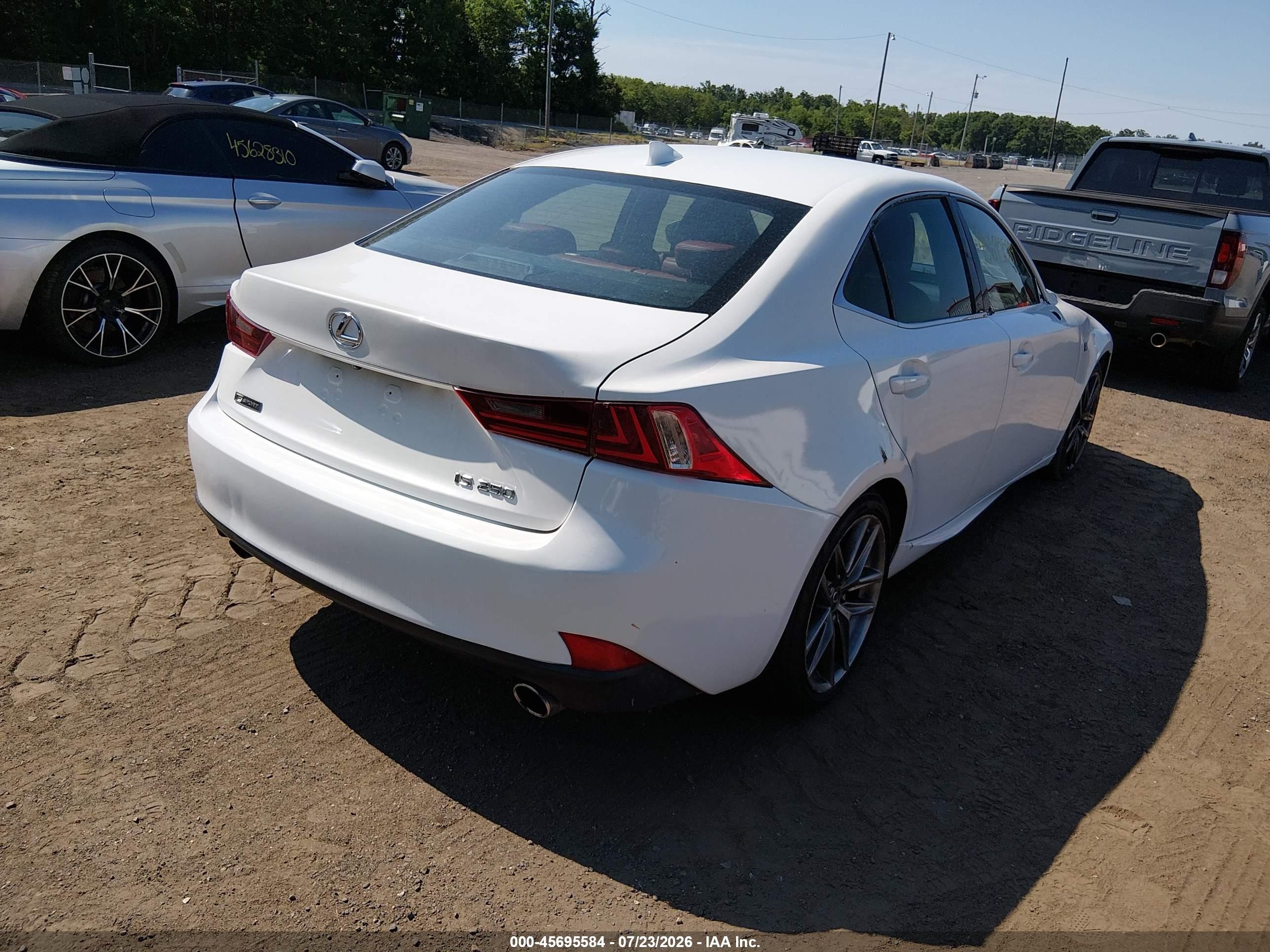 2015 Lexus Is 250 White vin: JTHBF1D26F5076633