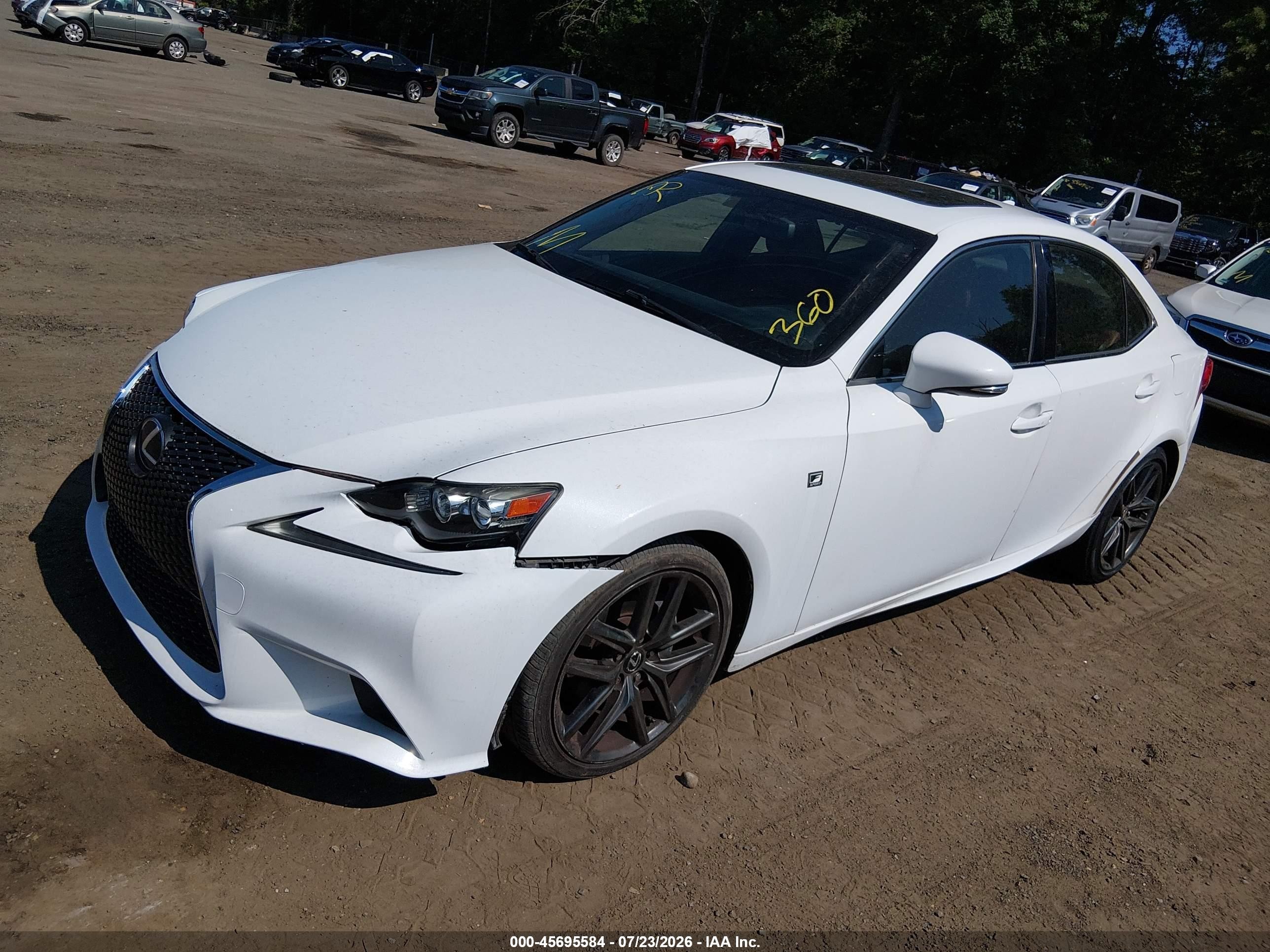 2015 Lexus Is 250 White vin: JTHBF1D26F5076633