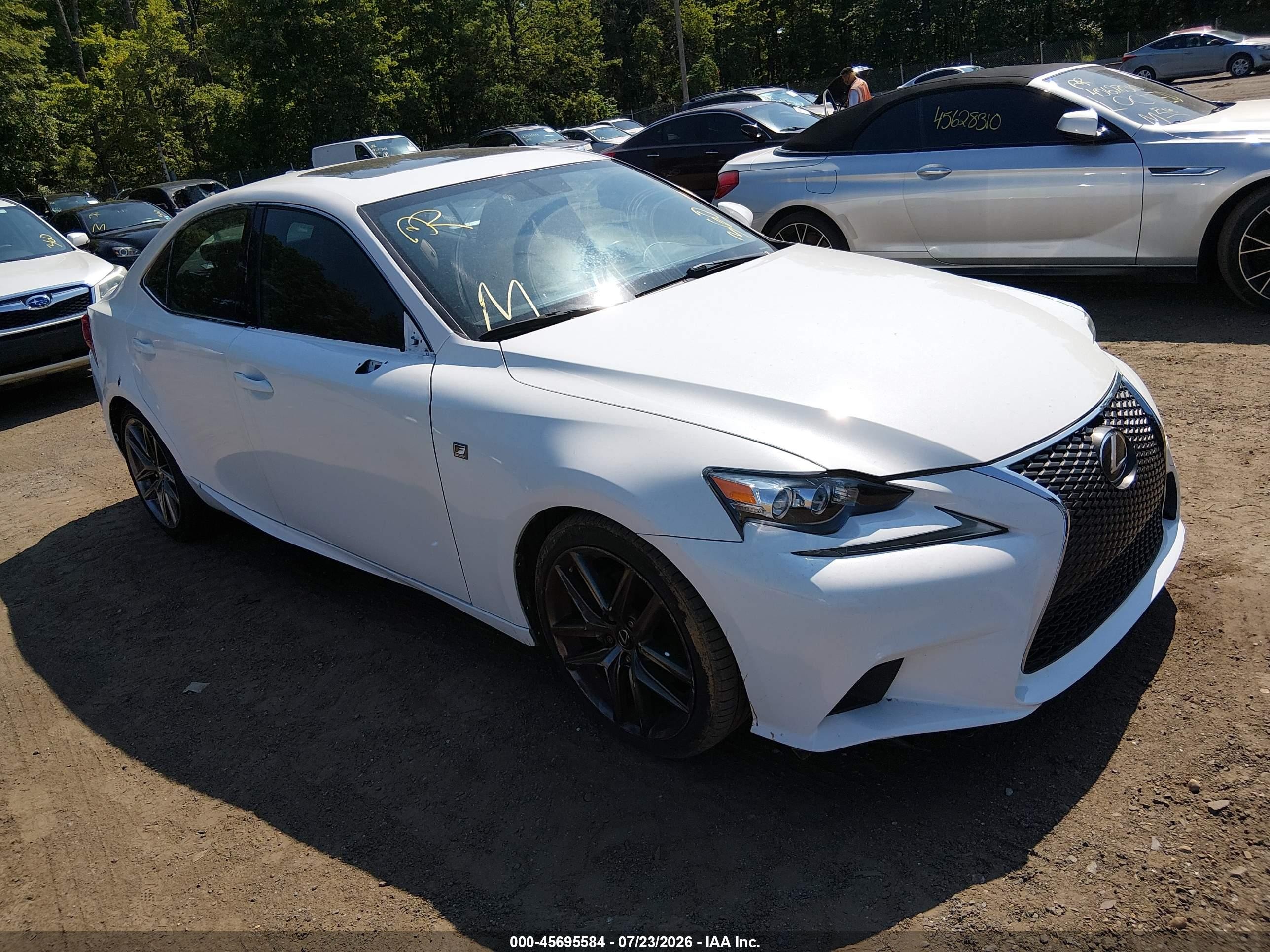 2015 Lexus Is 250   White vin: JTHBF1D26F5076633
