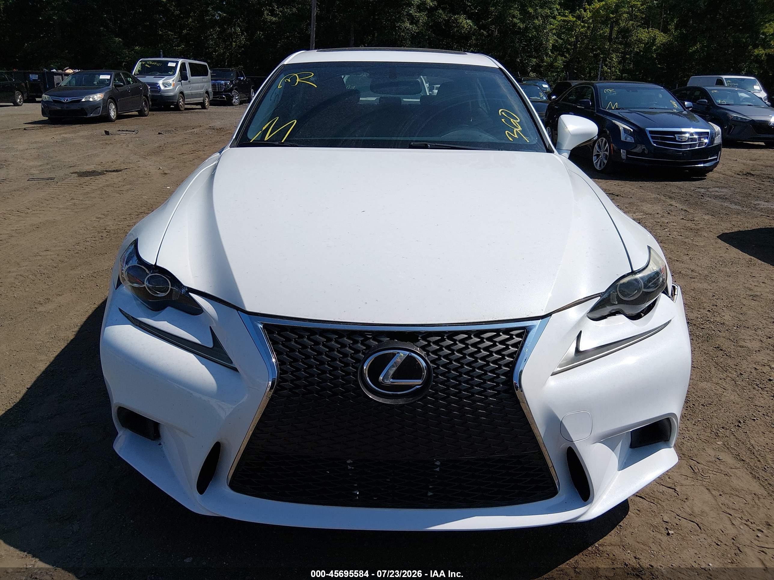 2015 Lexus Is 250 White vin: JTHBF1D26F5076633