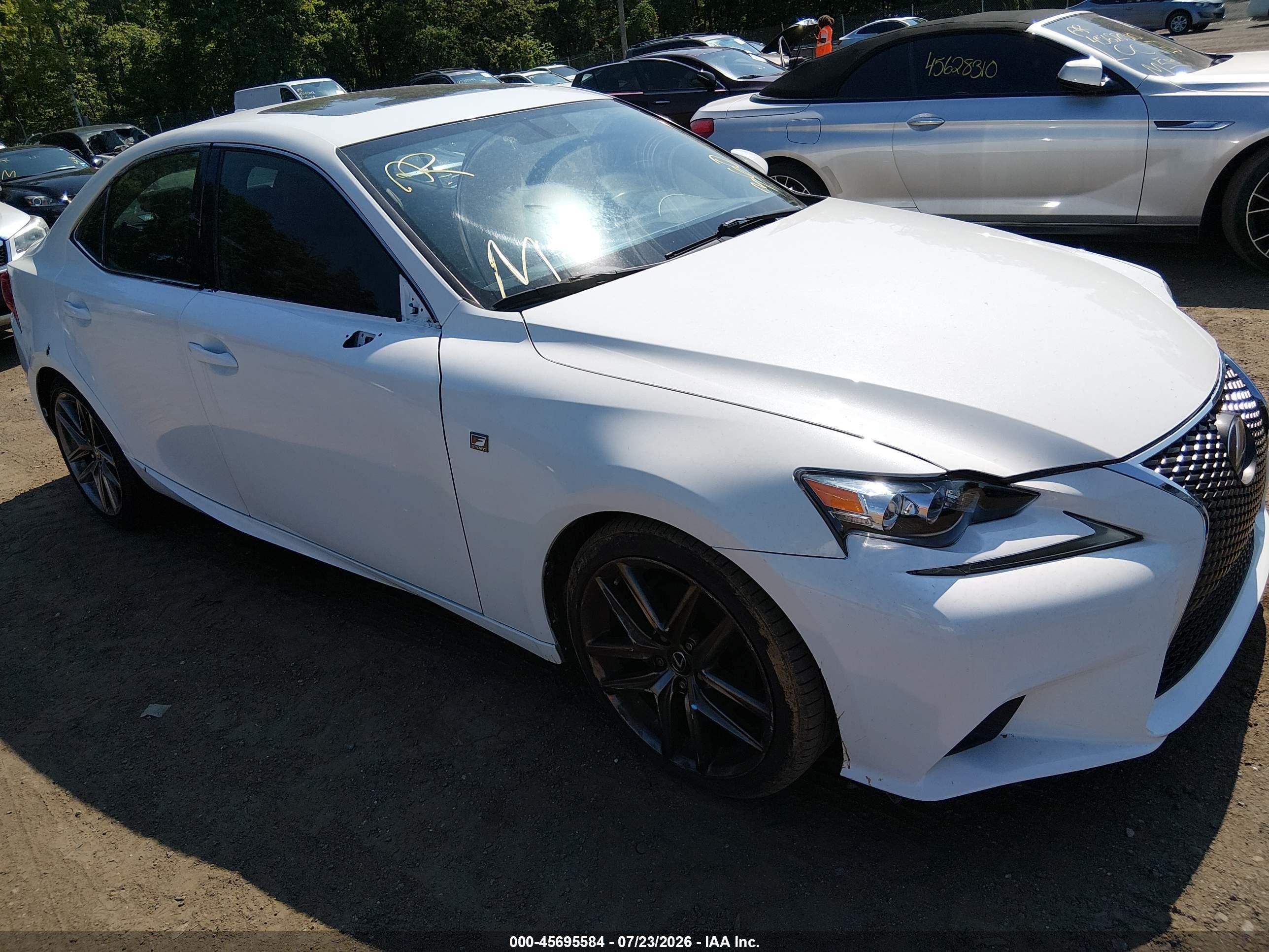 2015 Lexus Is 250 White vin: JTHBF1D26F5076633