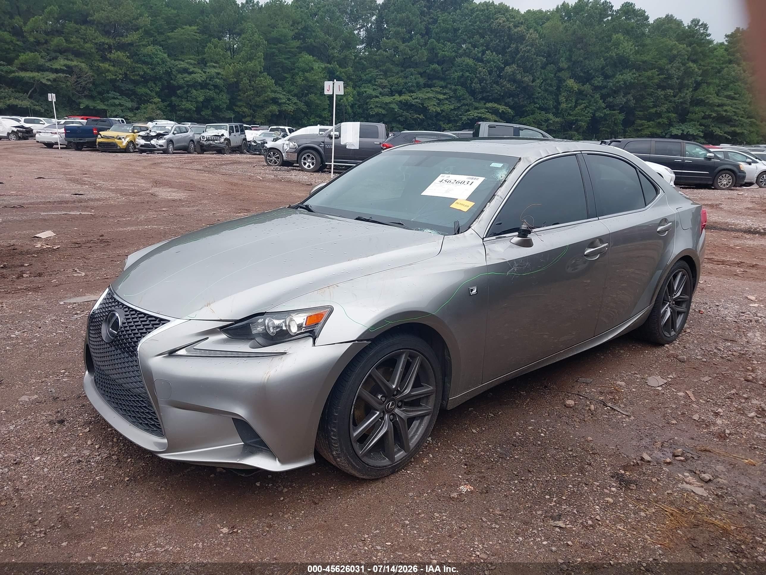 2015 Lexus Is 250   Серый vin: JTHBF1D26F5079435