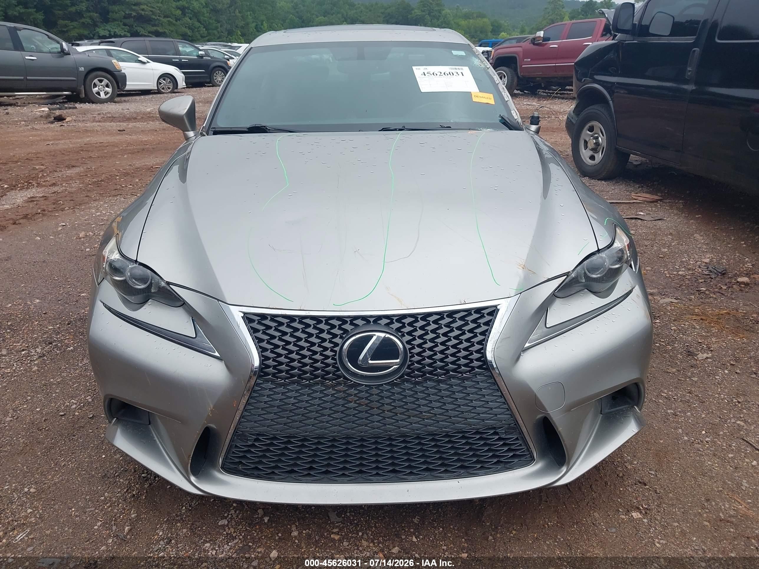 2015 Lexus Is 250   Серый vin: JTHBF1D26F5079435
