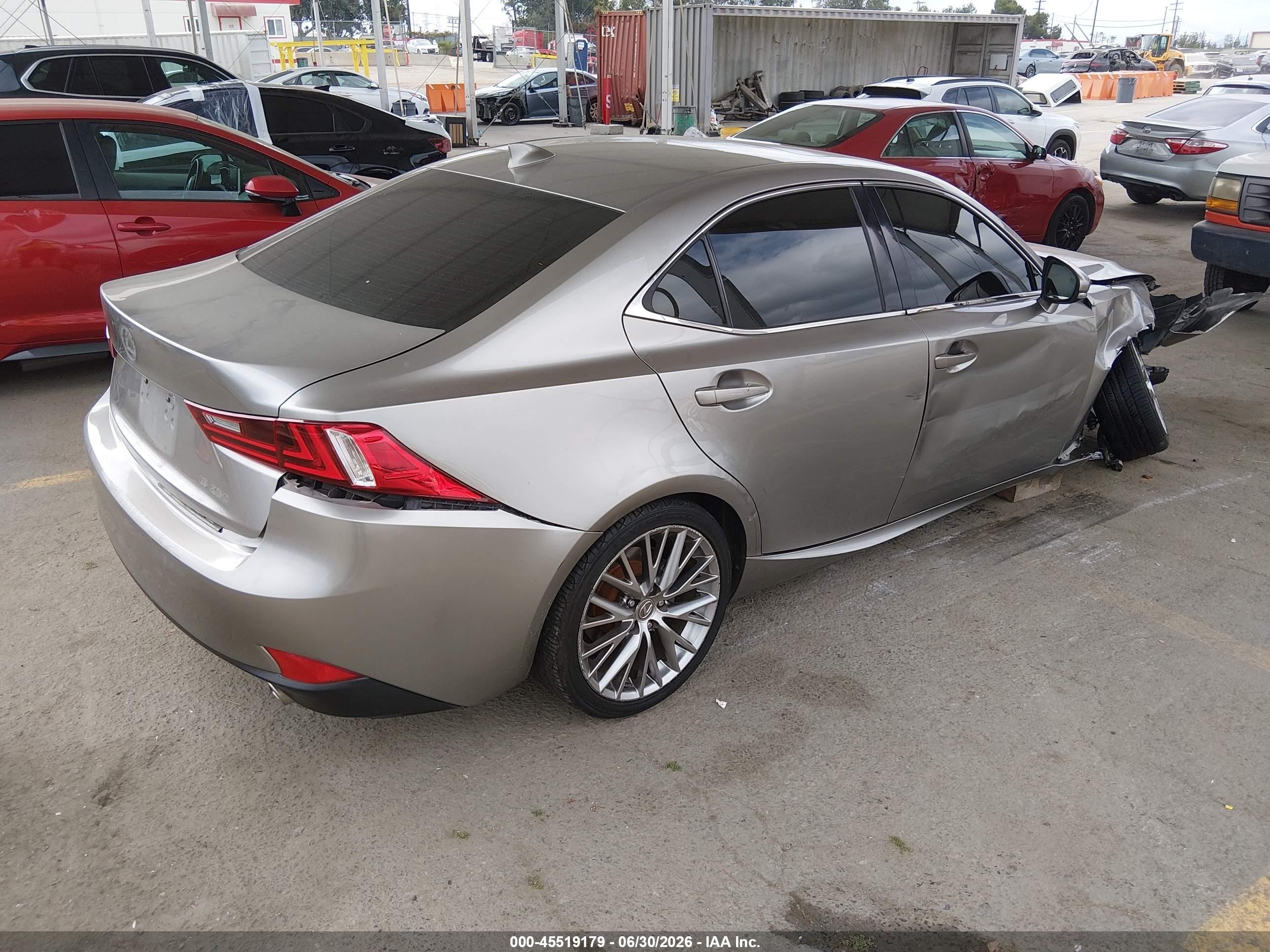2014 Lexus Is 250   Gray vin: JTHBF1D27E5001891