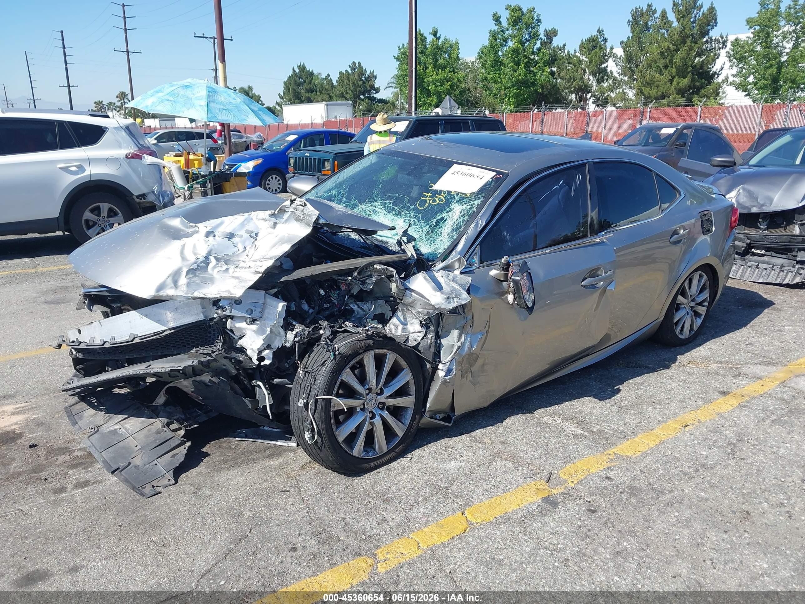 2014 Lexus Is 250   Silver vin: JTHBF1D27E5008632
