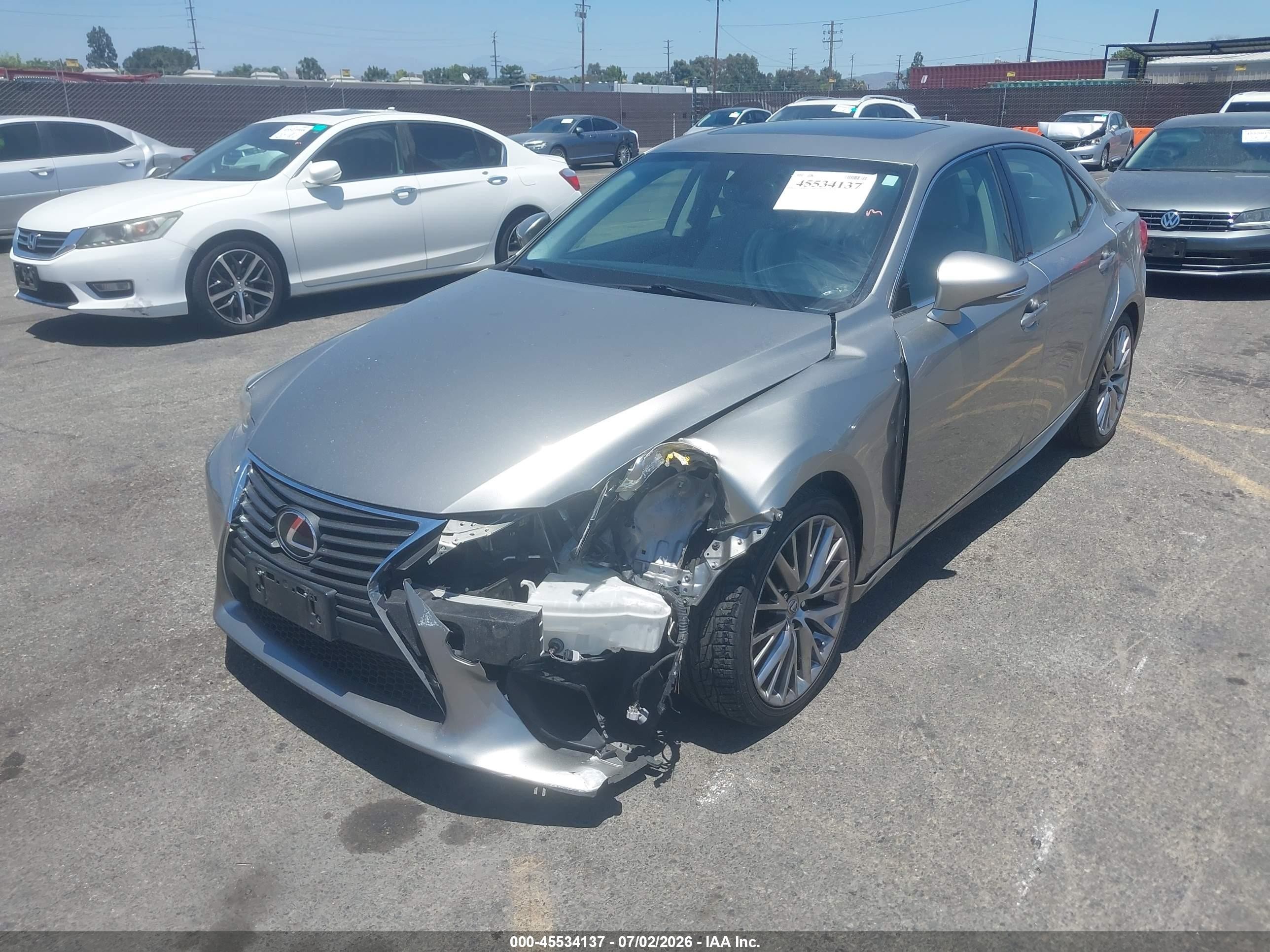 2014 Lexus Is 250   Silver vin: JTHBF1D27E5011398
