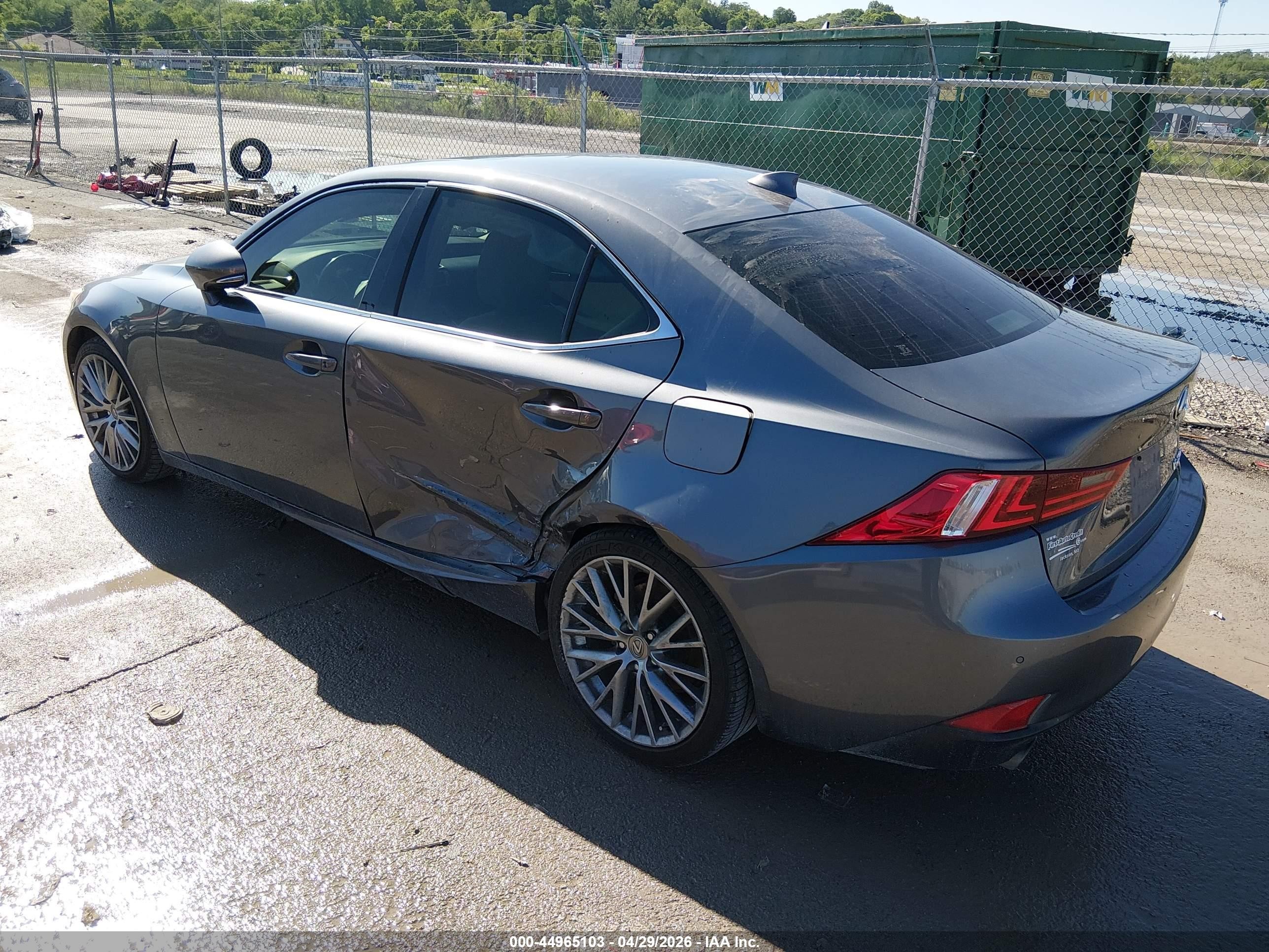2014 Lexus Is 250 Gray vin: JTHBF1D27E5020490