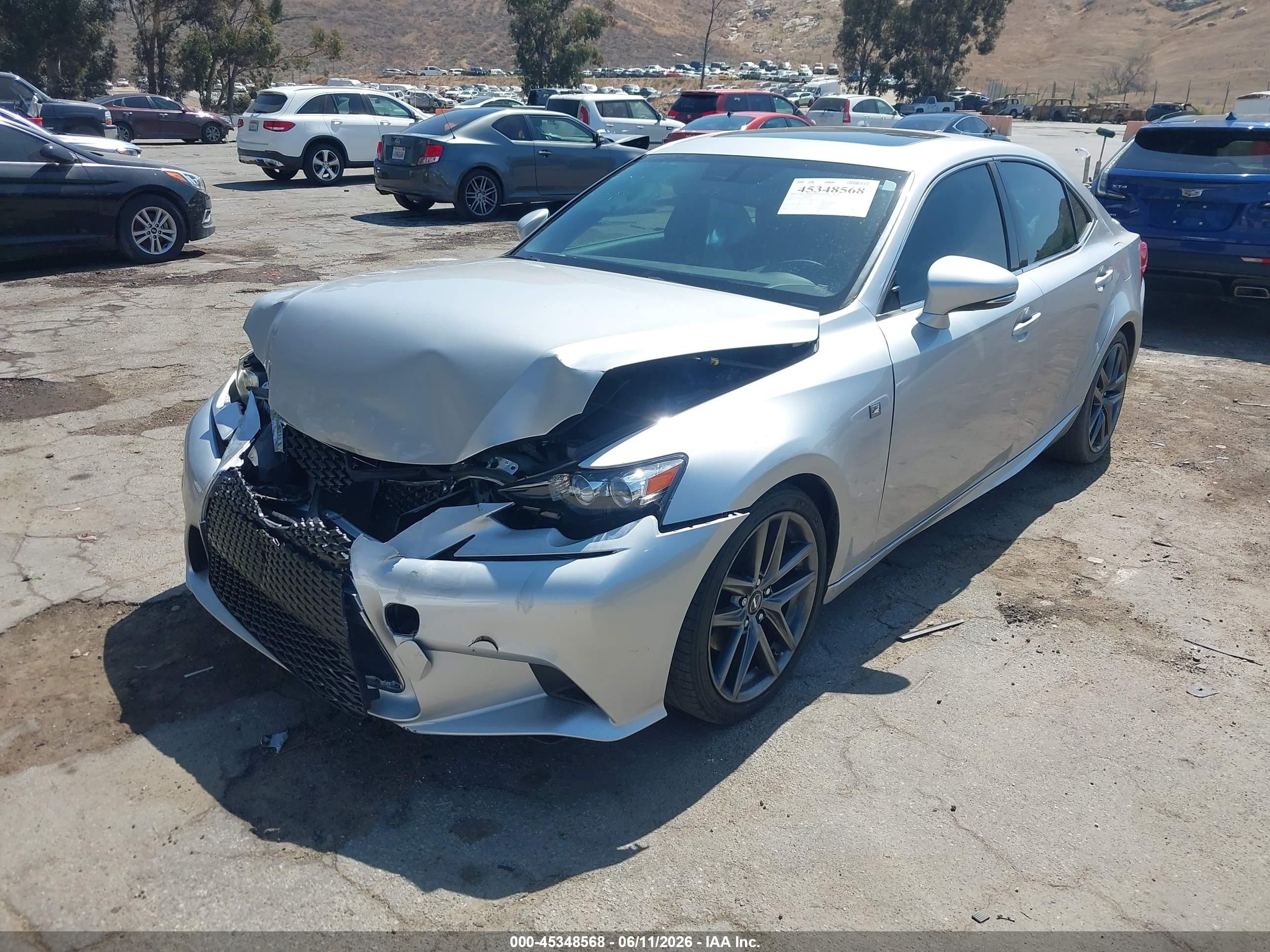 2015 Lexus Is 250   Silver vin: JTHBF1D27F5072378