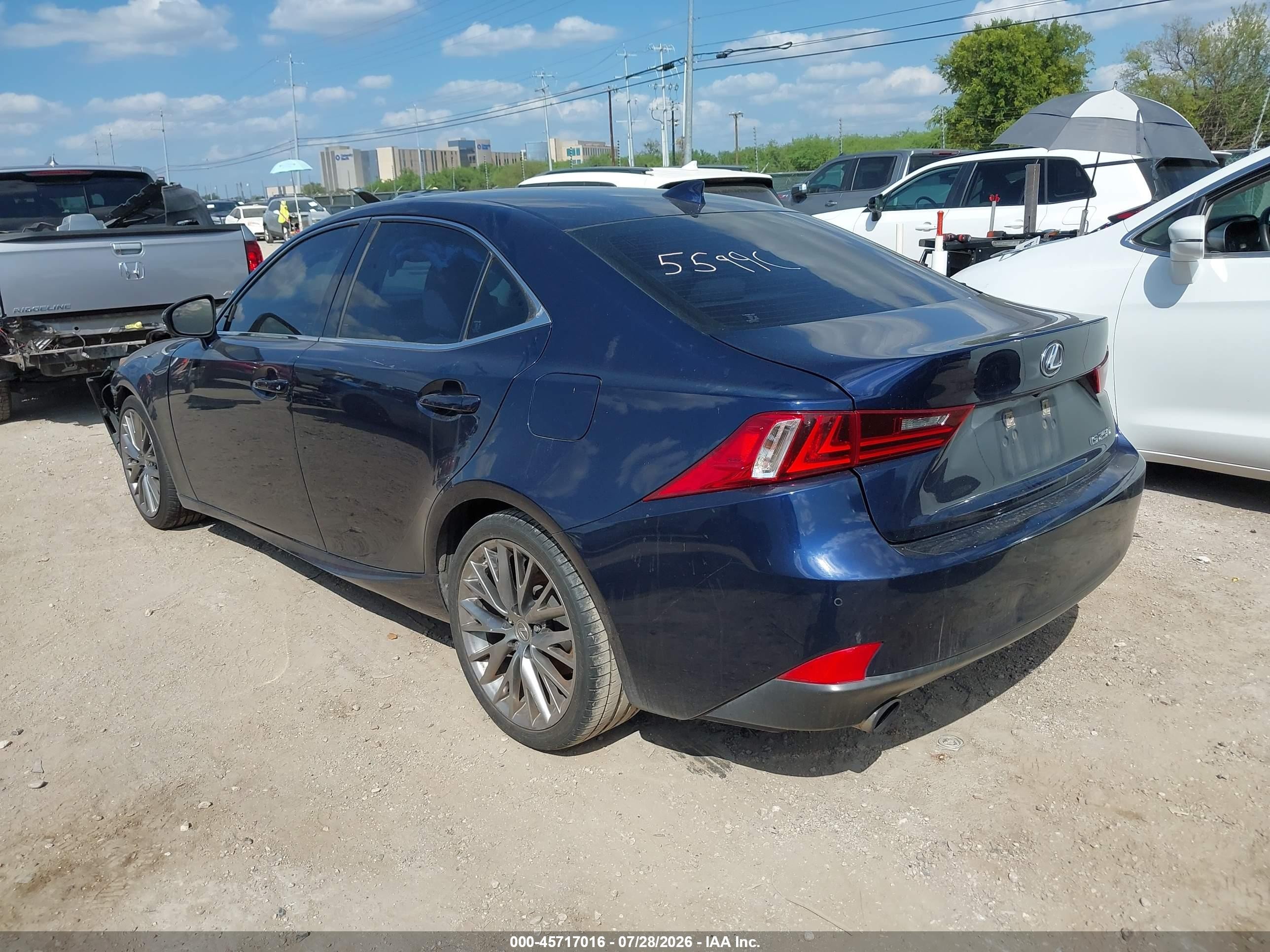 2014 Lexus Is 250   Синий vin: JTHBF1D28E5008932