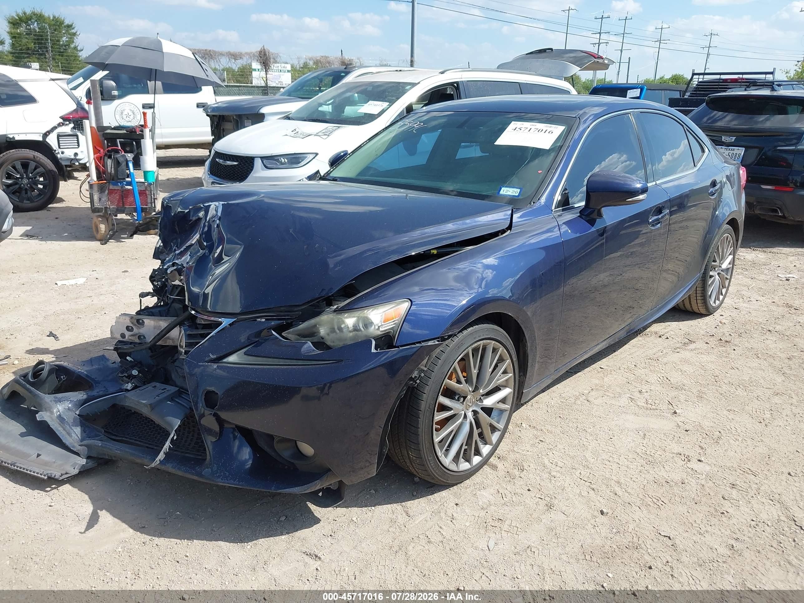 2014 Lexus Is 250   Синий vin: JTHBF1D28E5008932