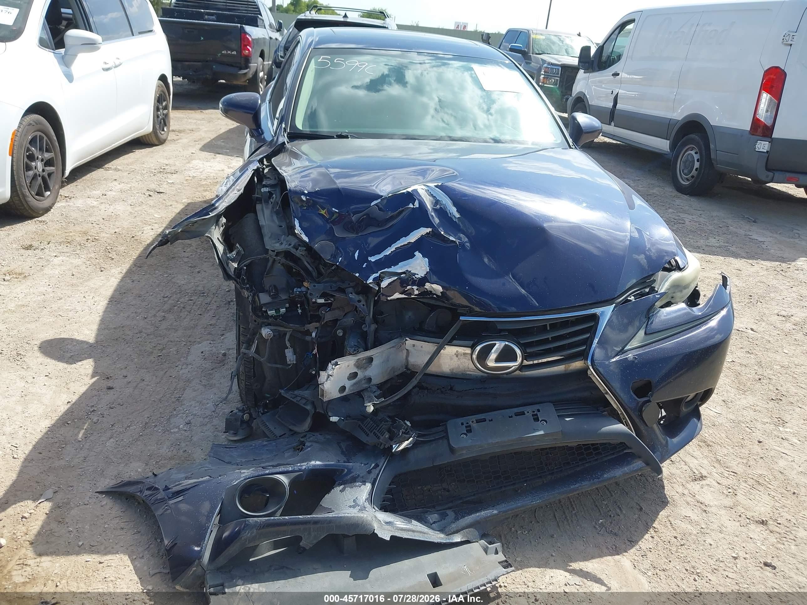 2014 Lexus Is 250   Синий vin: JTHBF1D28E5008932