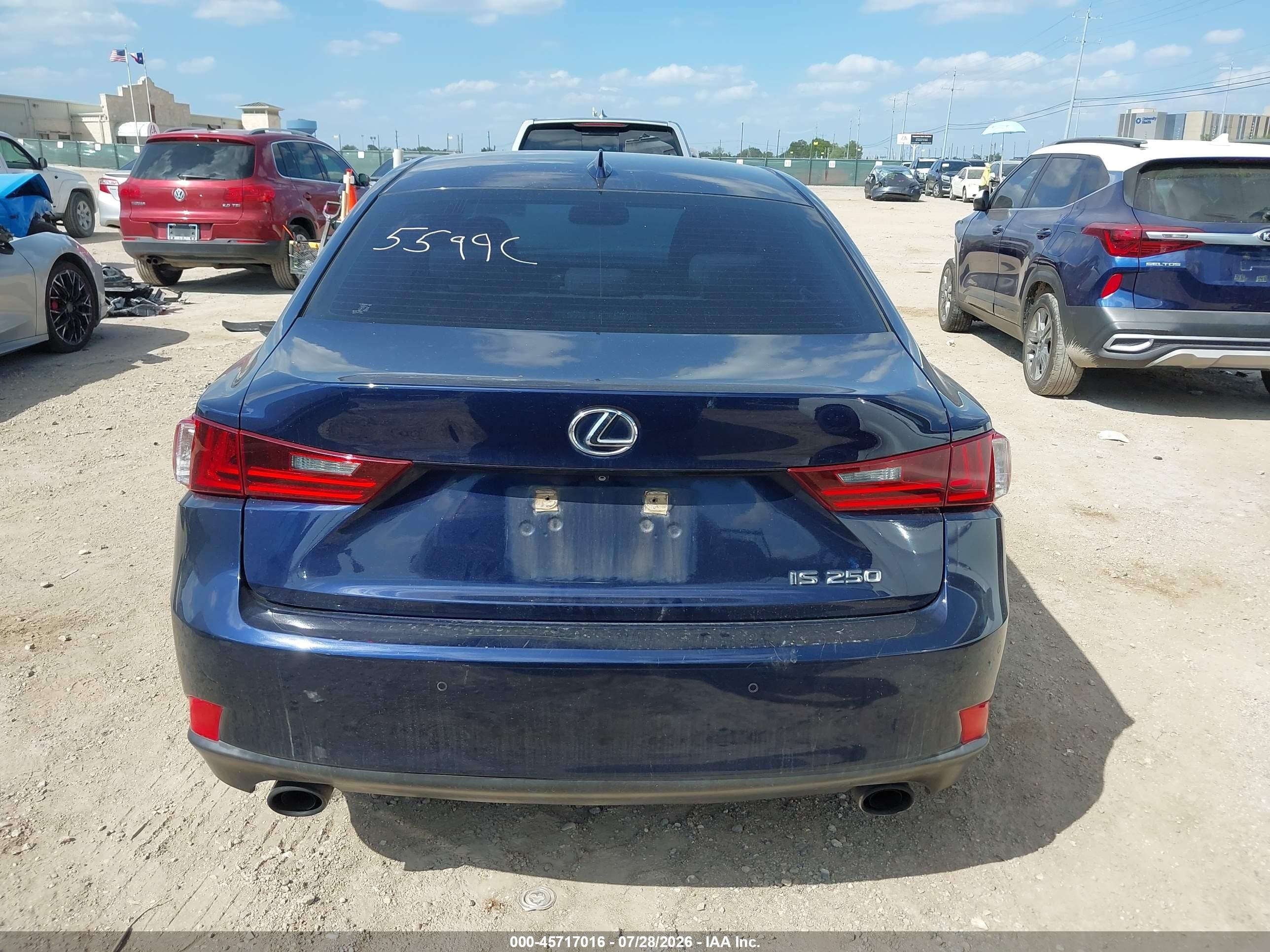 2014 Lexus Is 250   Синий vin: JTHBF1D28E5008932