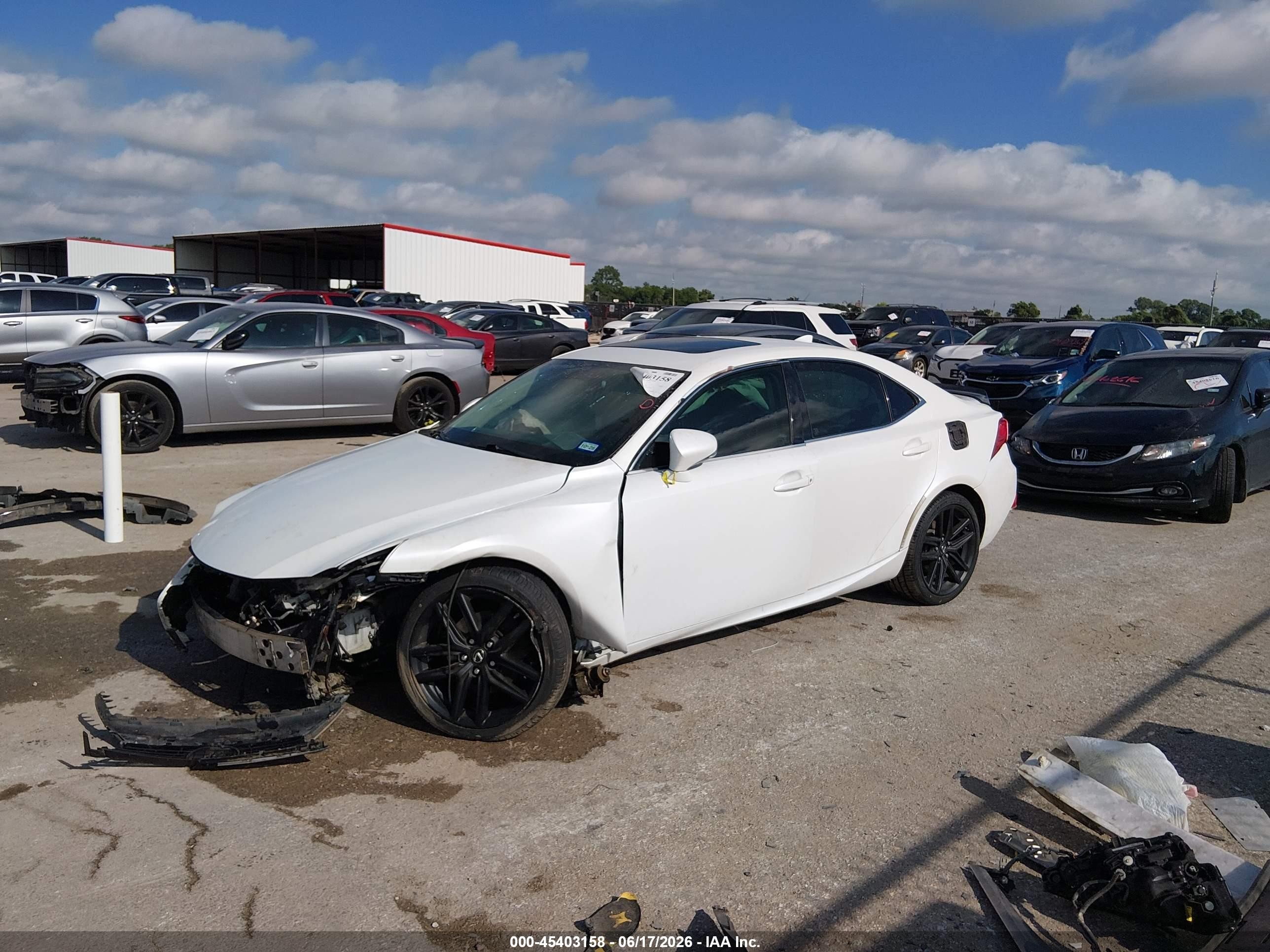 2014 Lexus Is 250   White vin: JTHBF1D28E5016142
