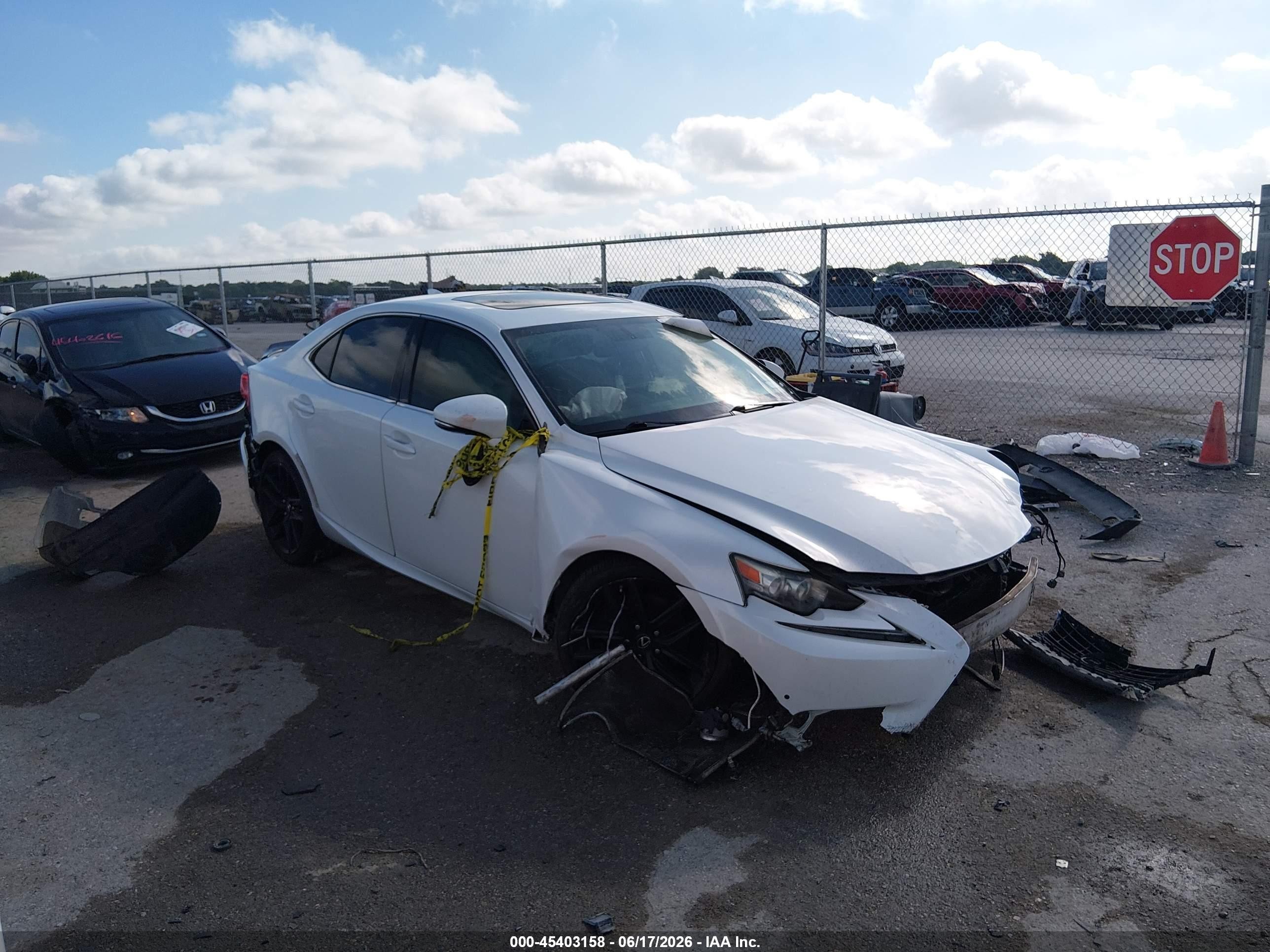 2014 Lexus Is 250   White vin: JTHBF1D28E5016142