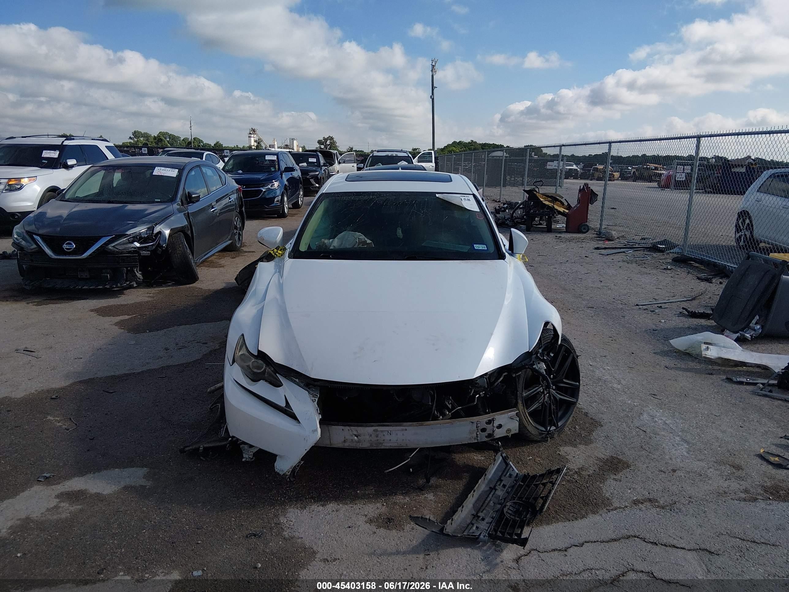 2014 Lexus Is 250   White vin: JTHBF1D28E5016142