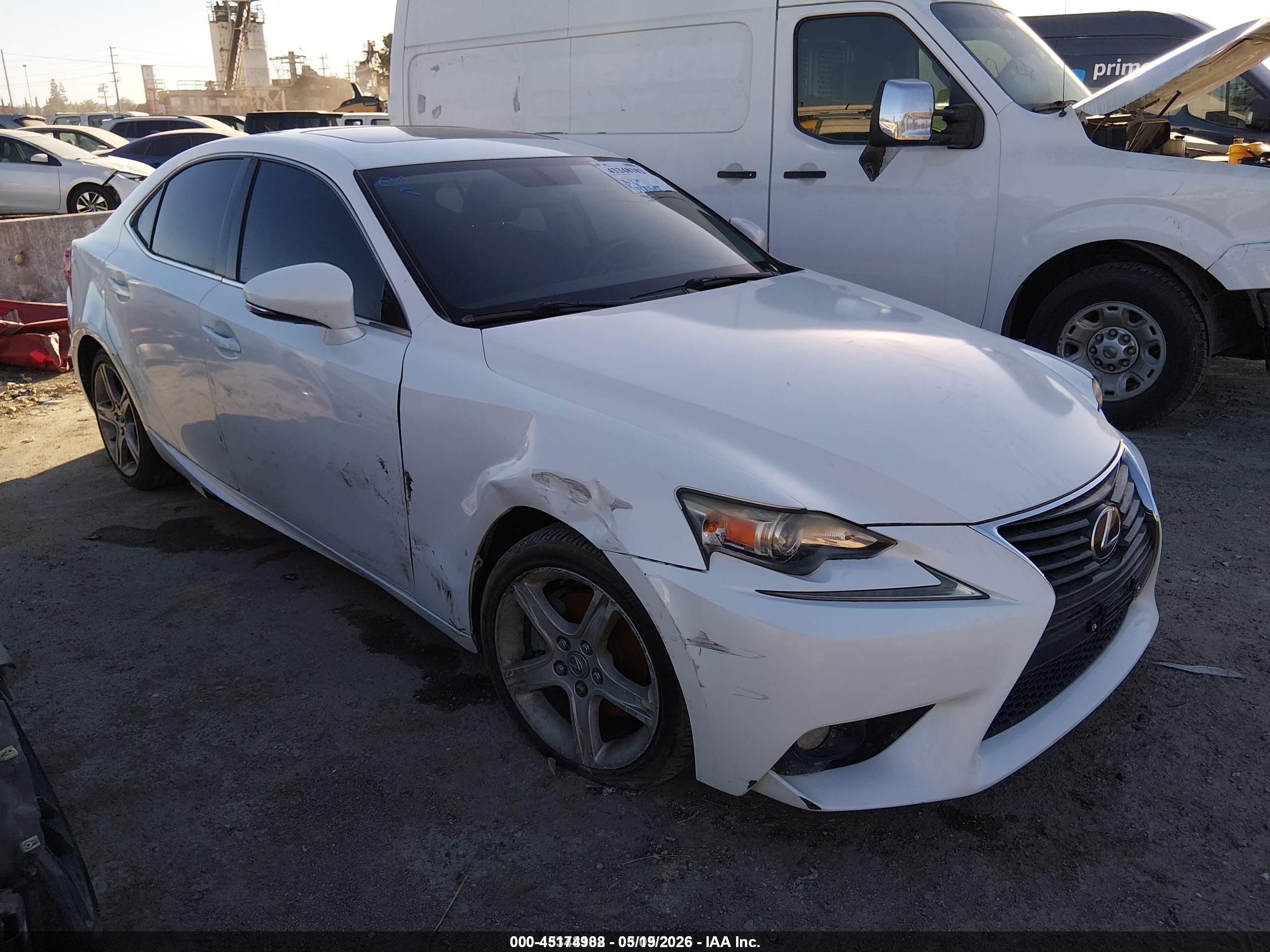 2014 Lexus Is 250   White vin: JTHBF1D28E5024984