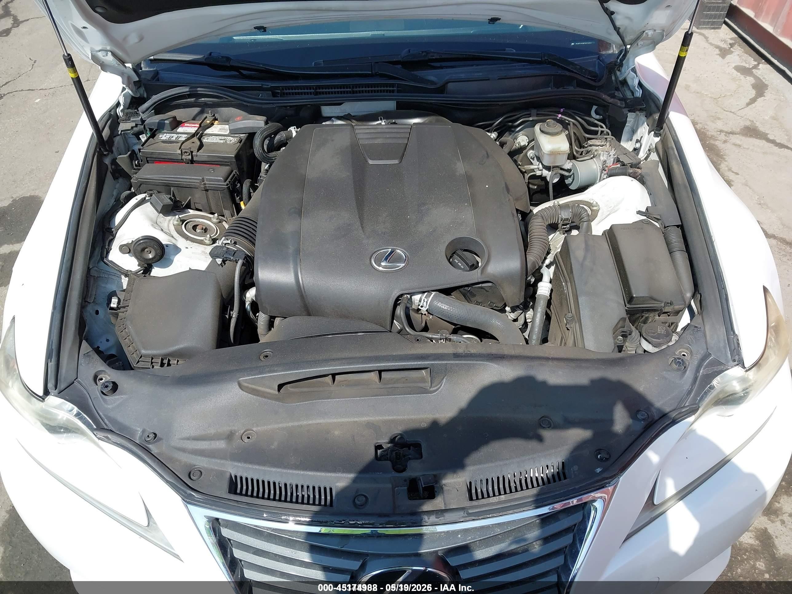 2014 Lexus Is 250   White vin: JTHBF1D28E5024984