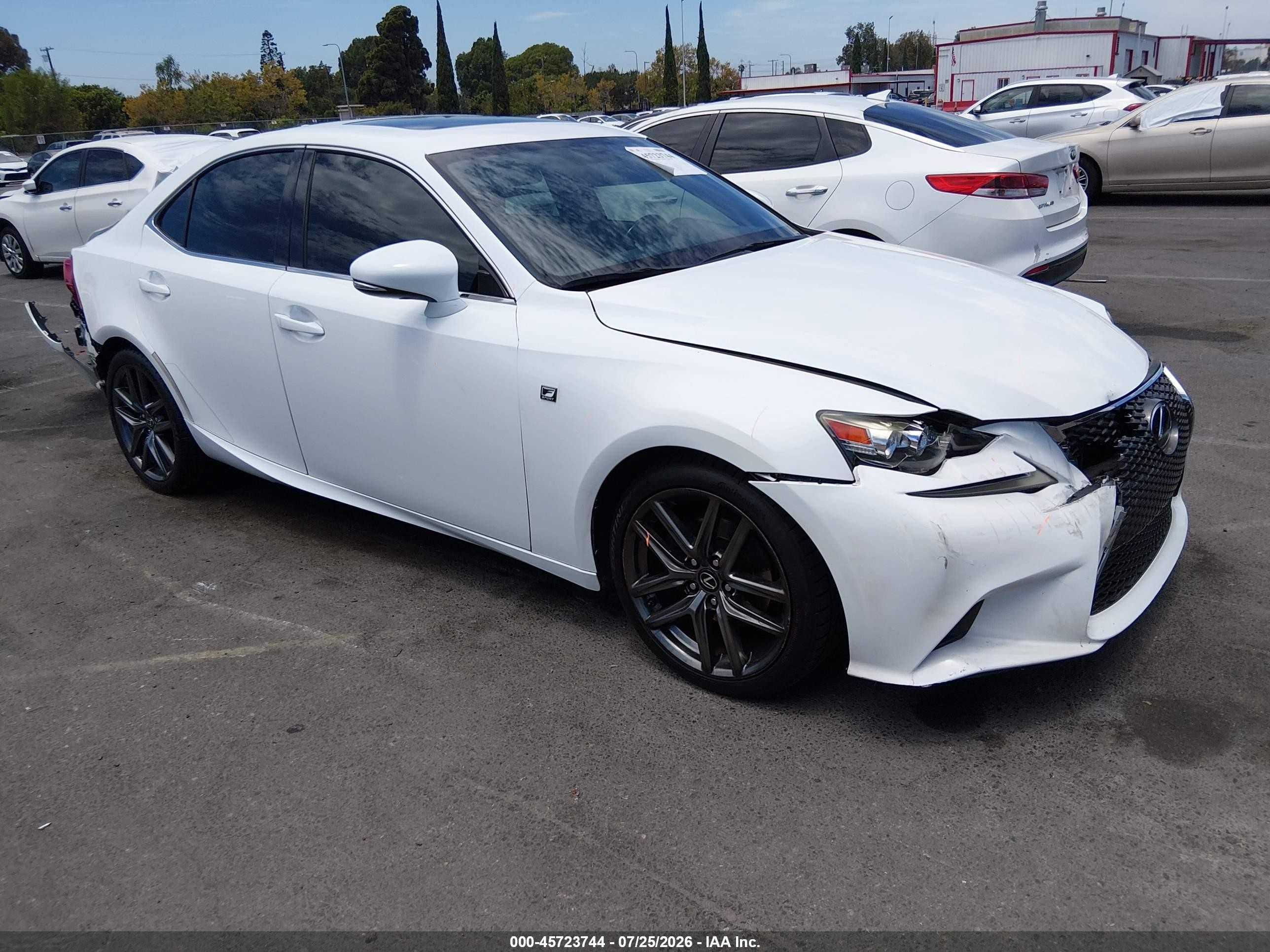 2014 Lexus Is 250   White vin: JTHBF1D28E5032194