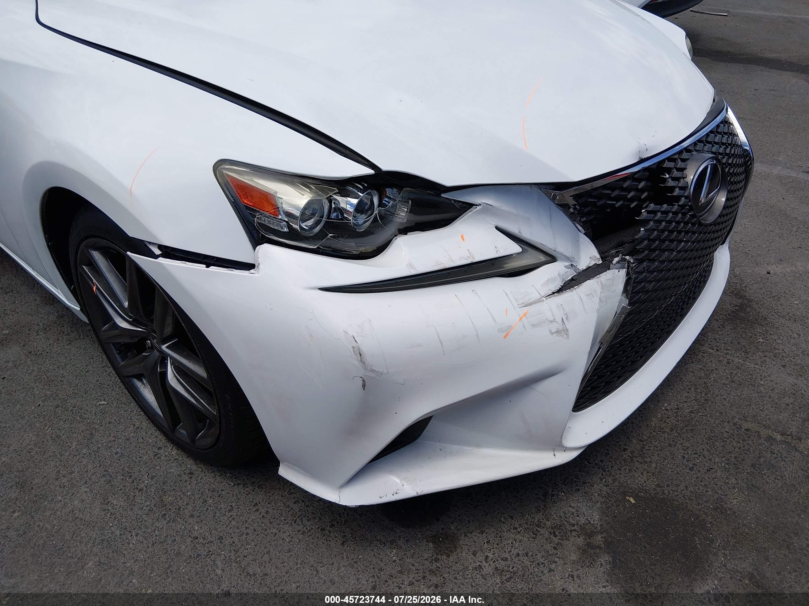 2014 Lexus Is 250   White vin: JTHBF1D28E5032194