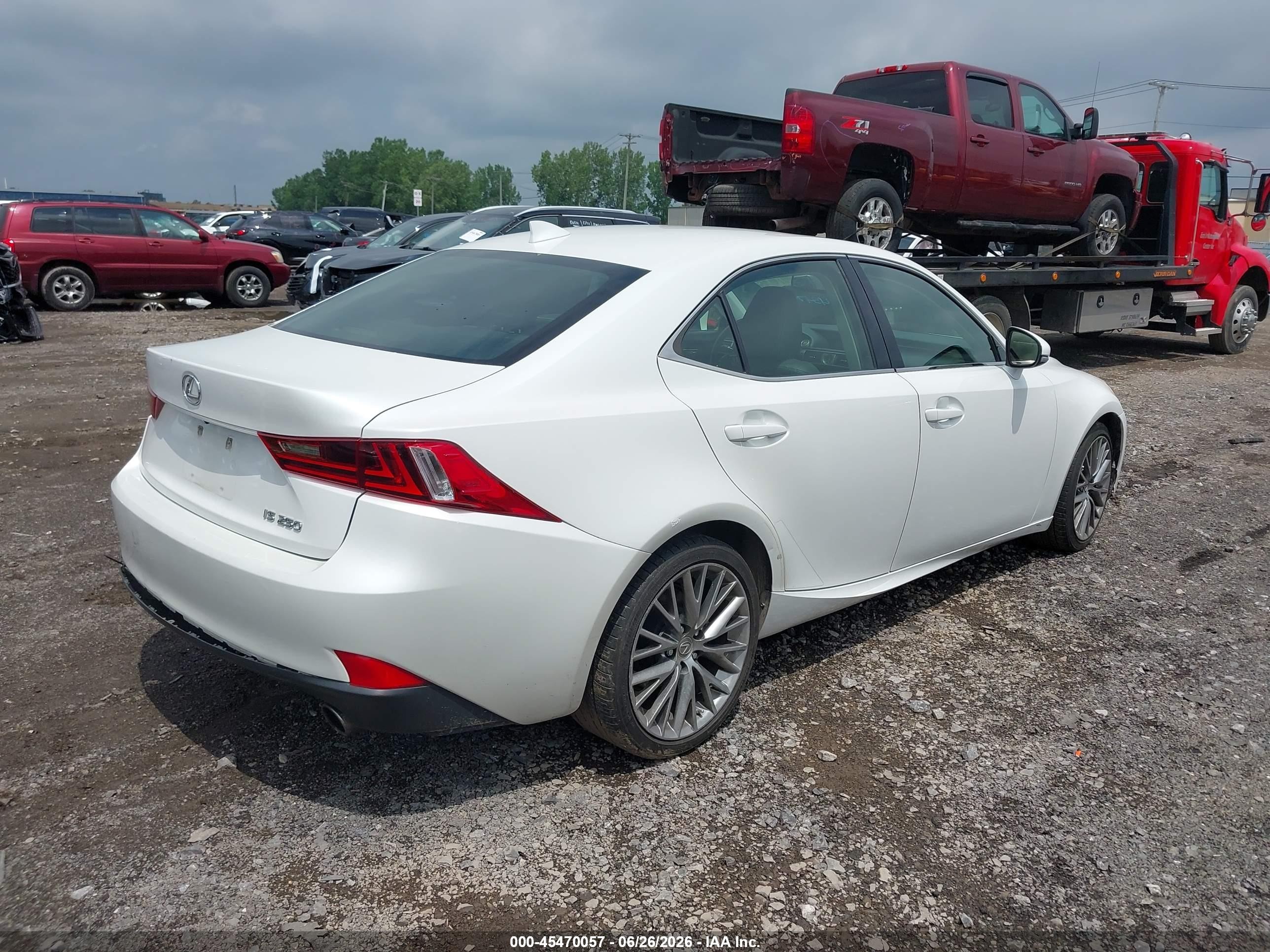 2014 Lexus Is 250   White vin: JTHBF1D28E5040103