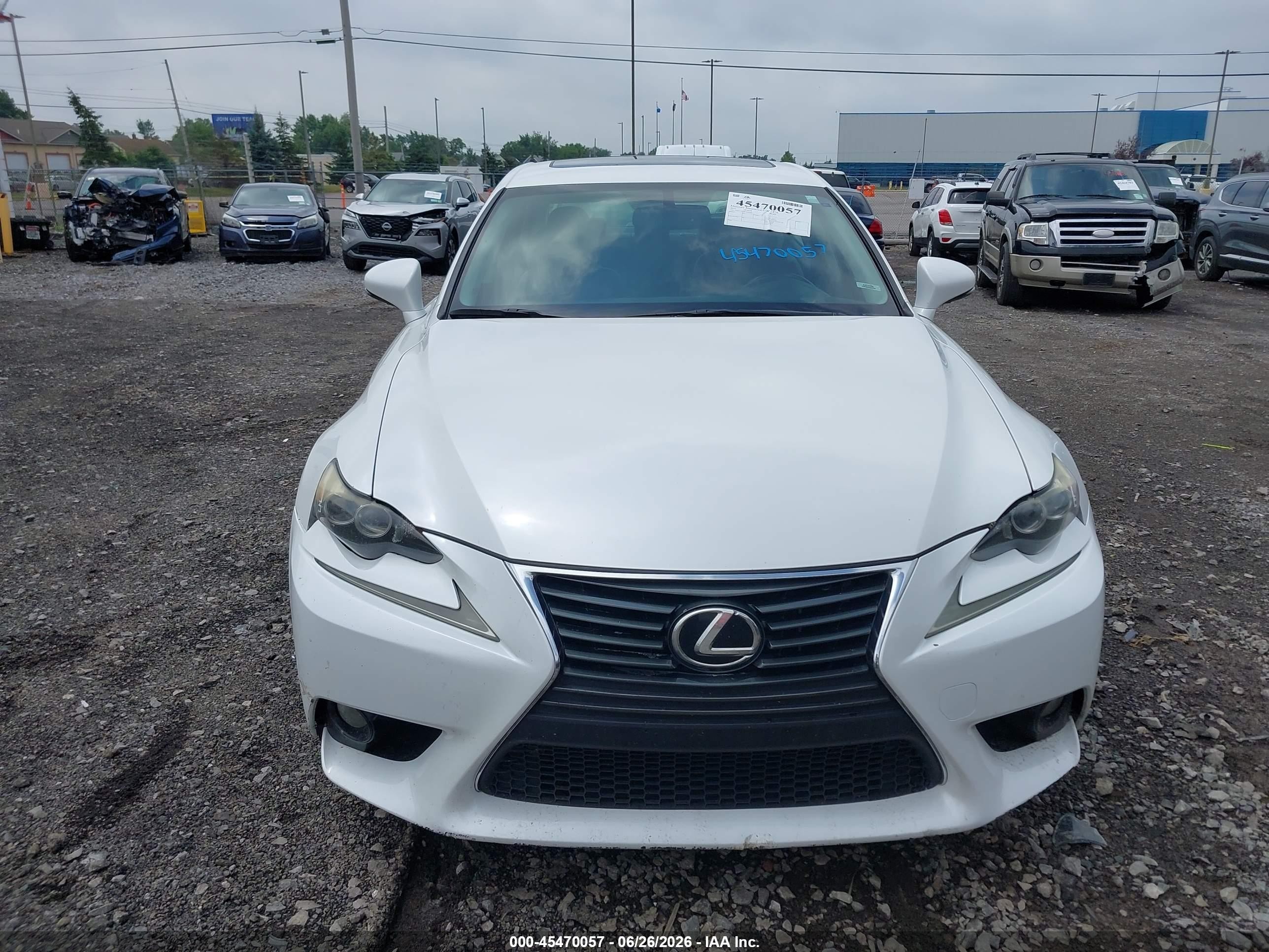 2014 Lexus Is 250   White vin: JTHBF1D28E5040103