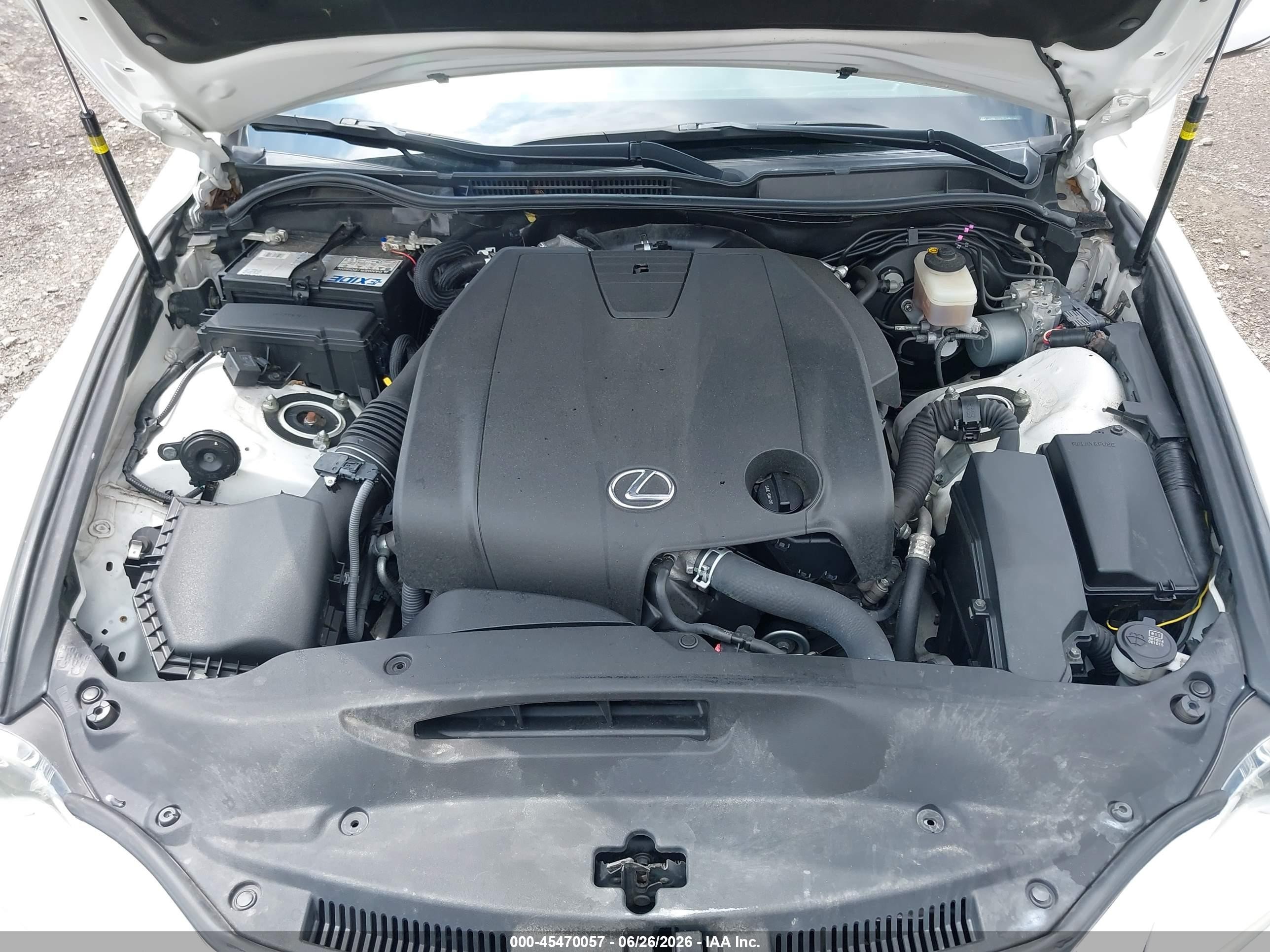 2014 Lexus Is 250   White vin: JTHBF1D28E5040103