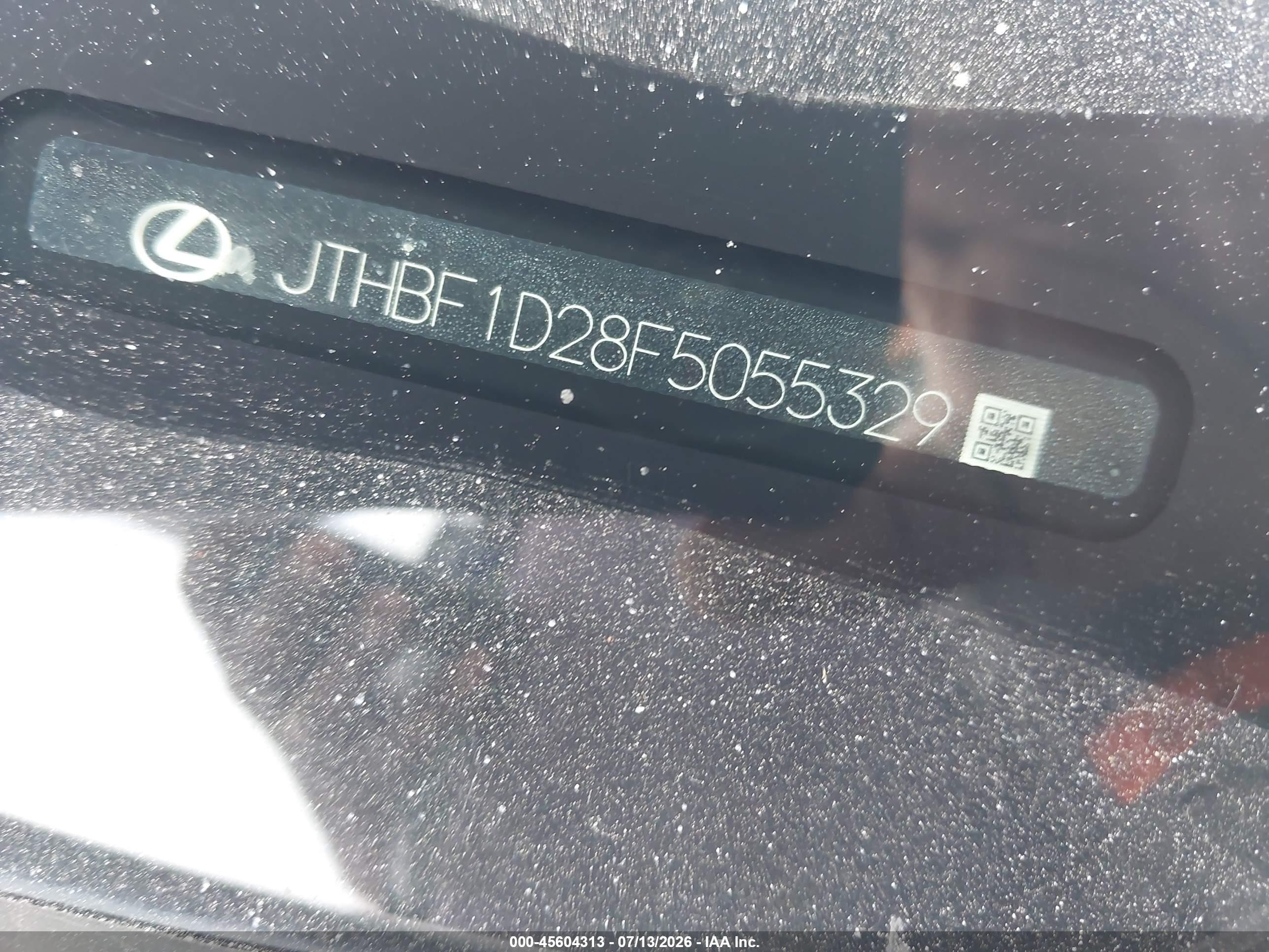 2015 Lexus Is 250   Серый vin: JTHBF1D28F5055329