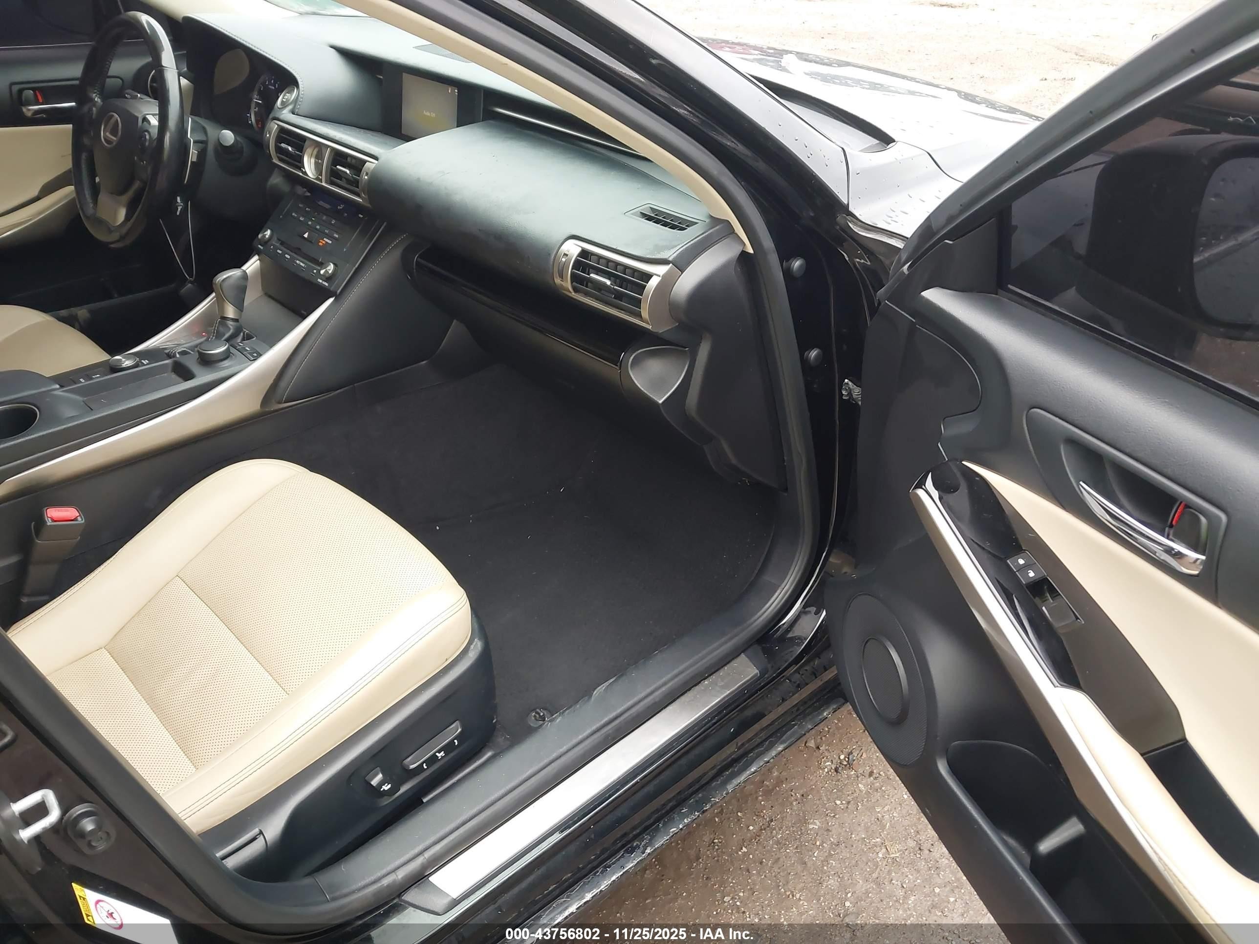 2015 Lexus Is 250   Black vin: JTHBF1D28F5075483