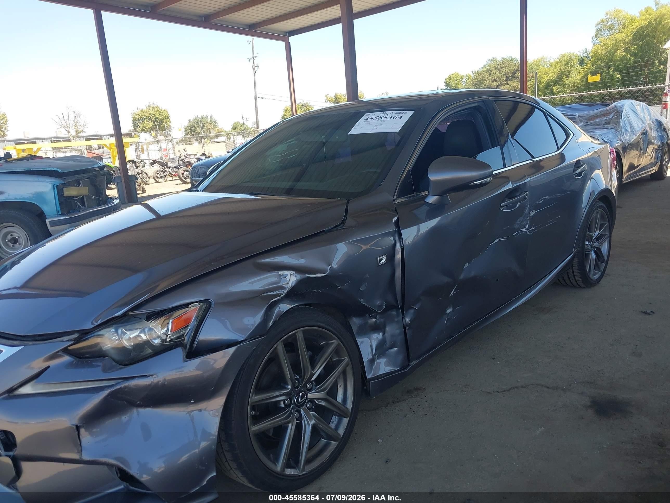 2015 Lexus Is 250   Gray vin: JTHBF1D28F5075550