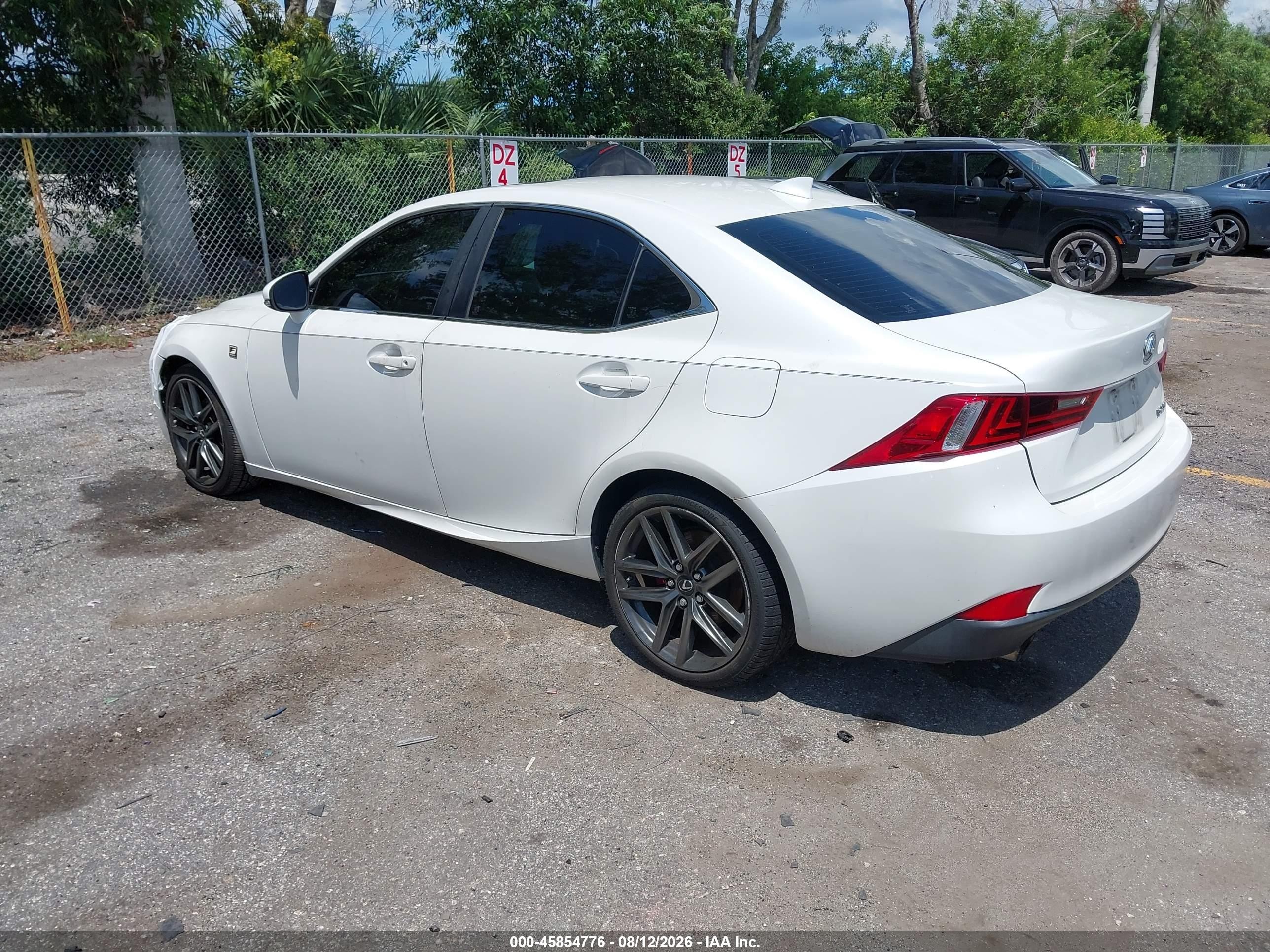 2014 Lexus Is 250   White vin: JTHBF1D29E5002797