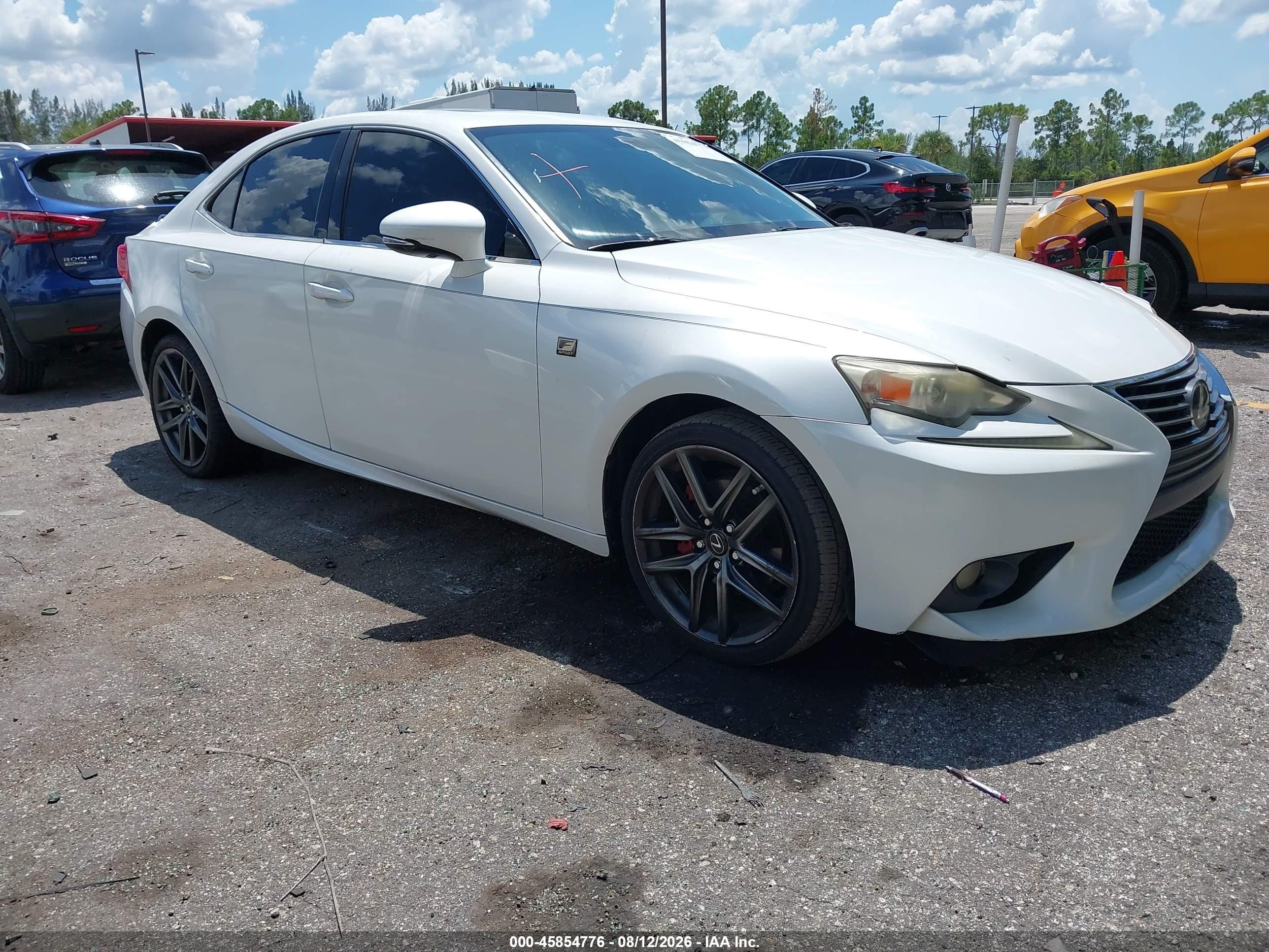 2014 Lexus Is 250   White vin: JTHBF1D29E5002797