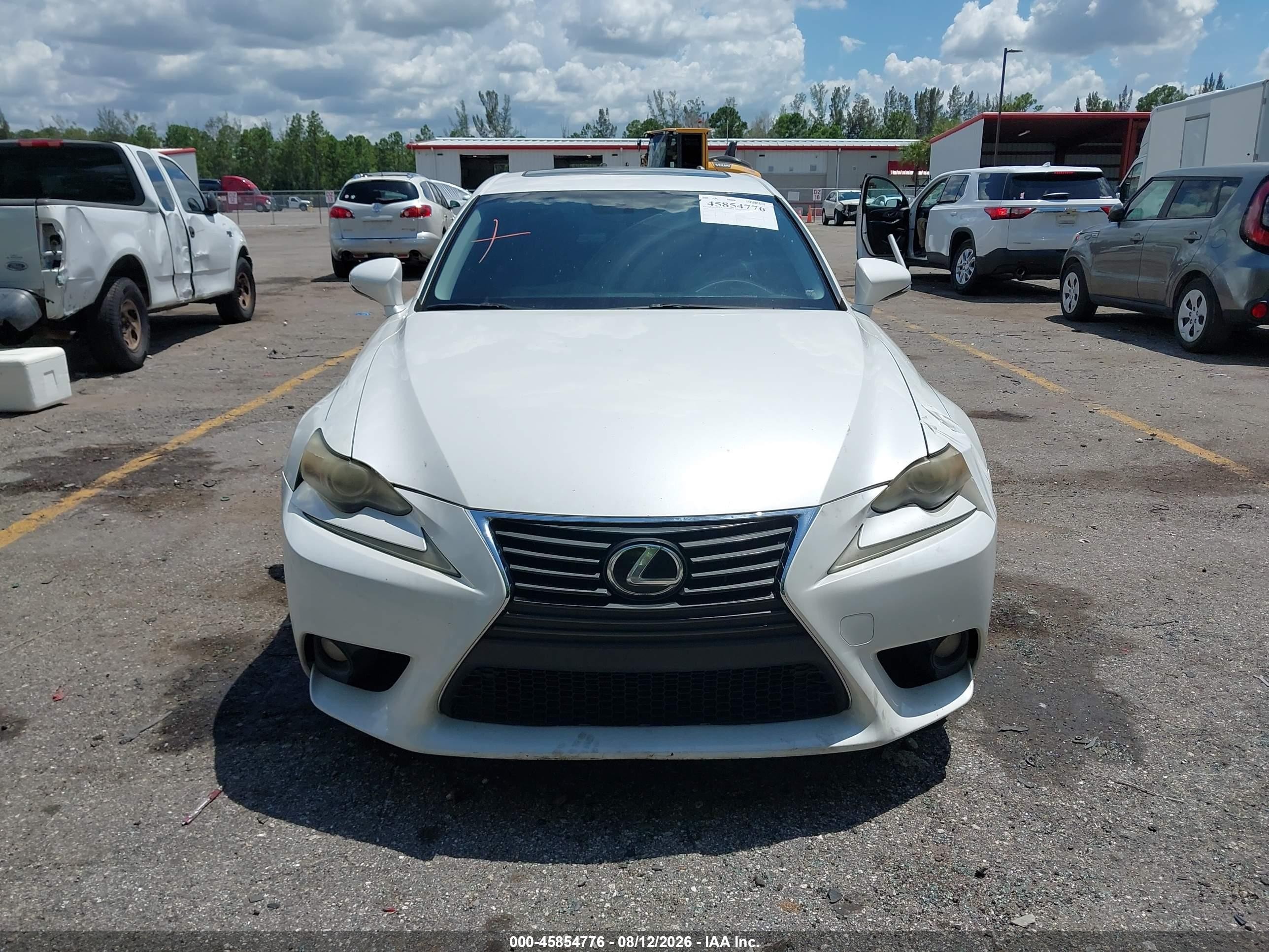 2014 Lexus Is 250   White vin: JTHBF1D29E5002797