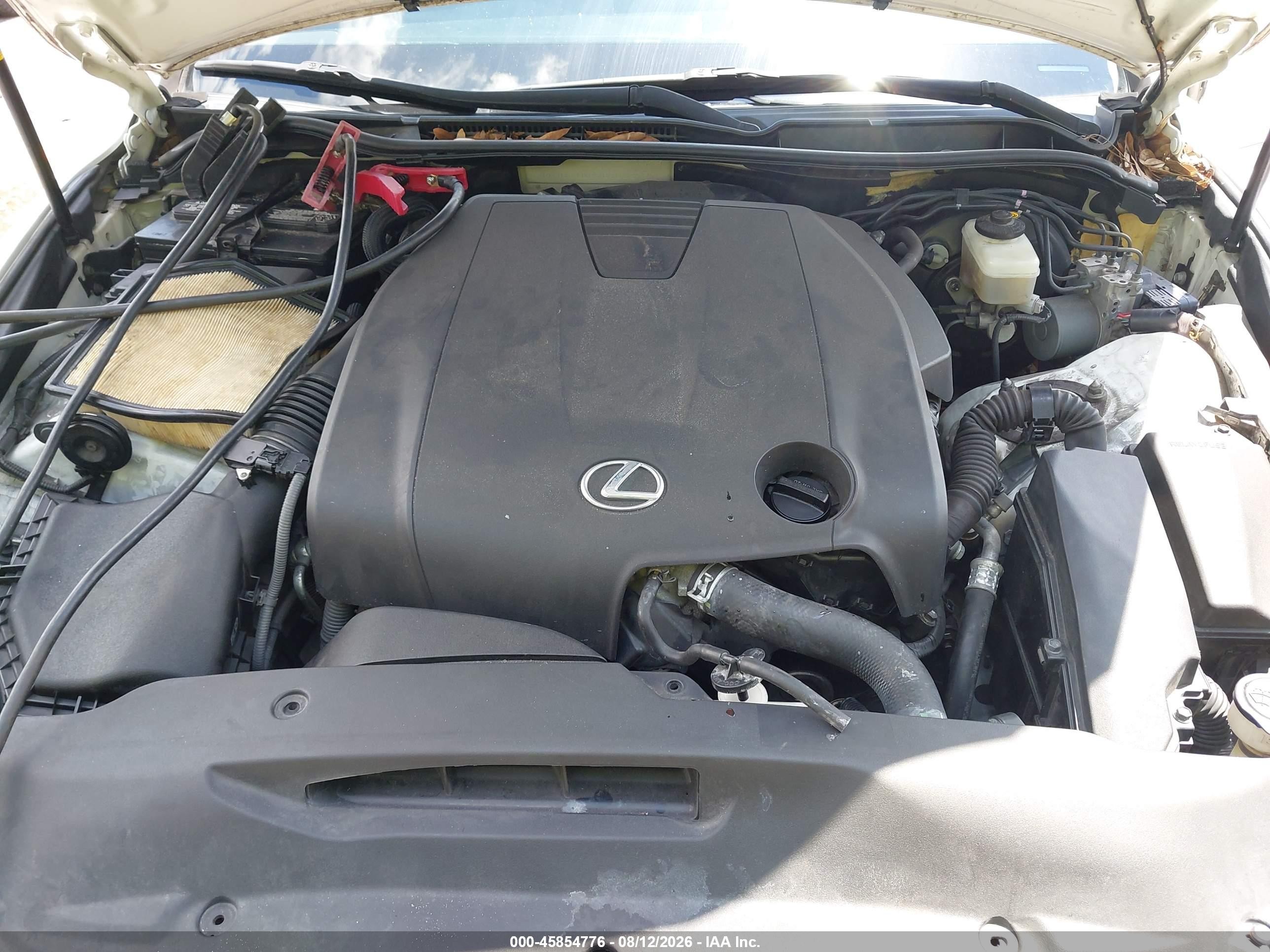 2014 Lexus Is 250   White vin: JTHBF1D29E5002797