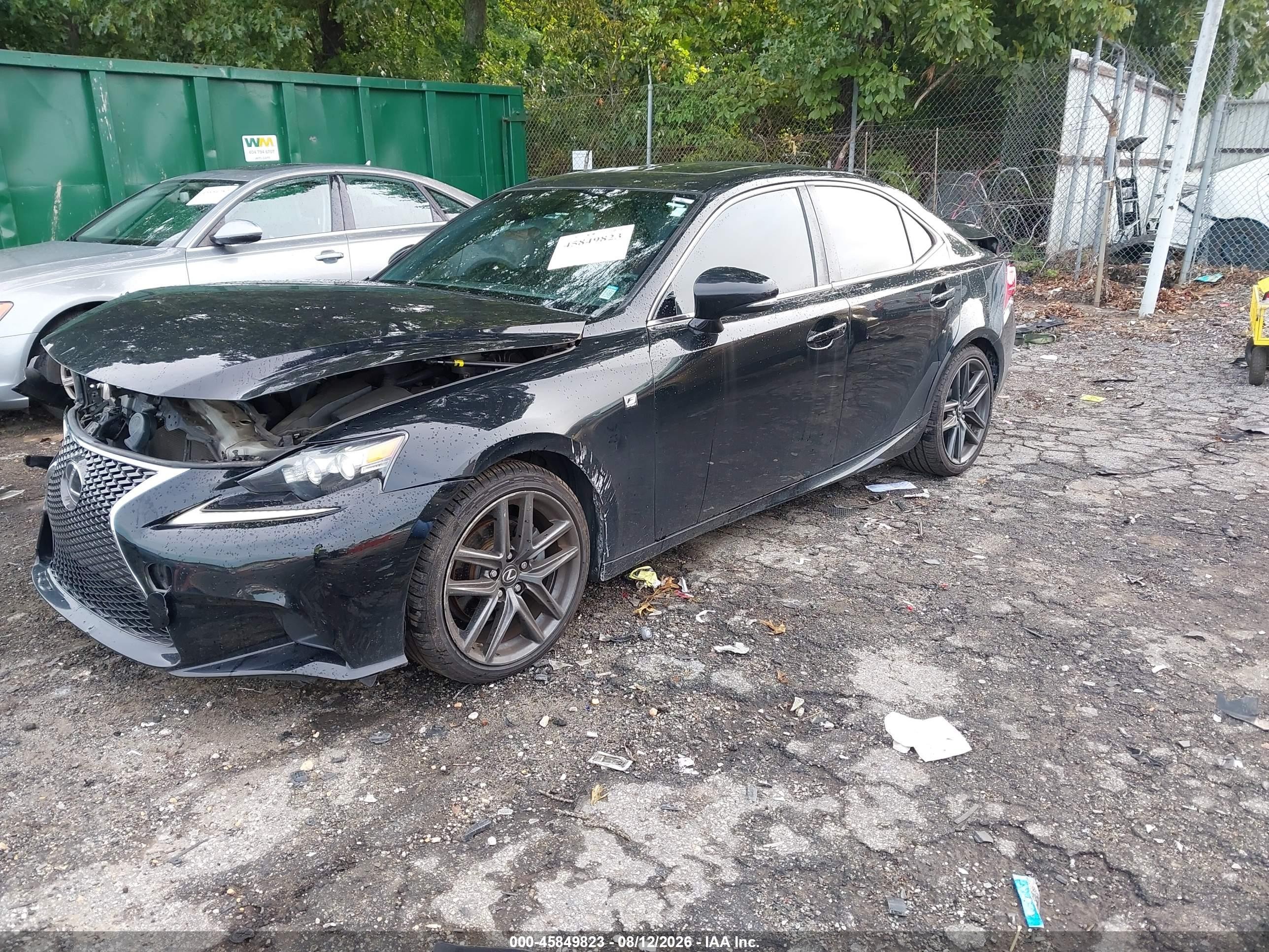 2014 Lexus Is 250   Black vin: JTHBF1D29E5030003
