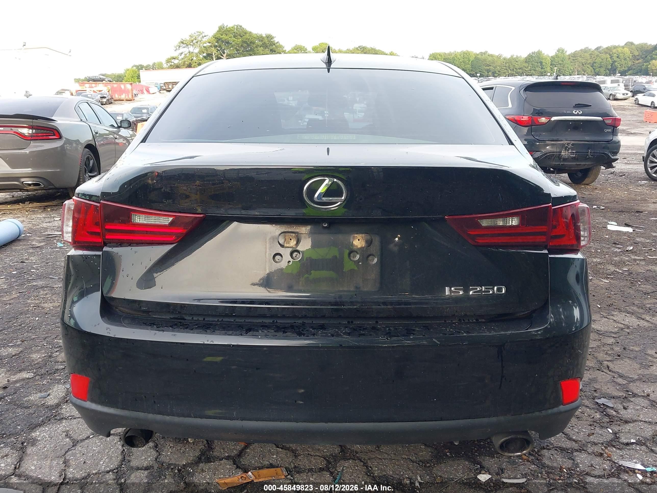 2014 Lexus Is 250   Black vin: JTHBF1D29E5030003