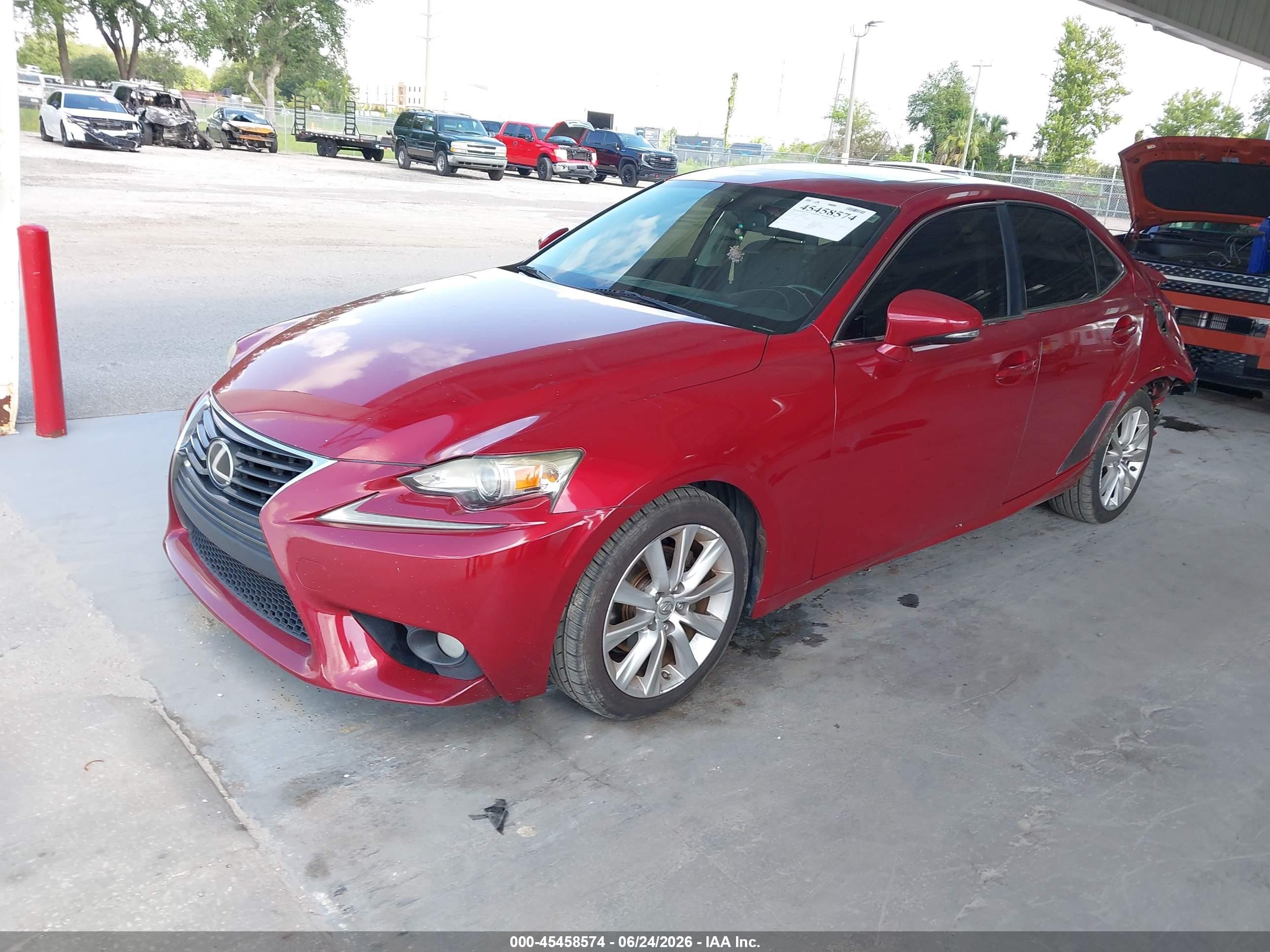 2014 Lexus Is 250   Red vin: JTHBF1D29E5037467