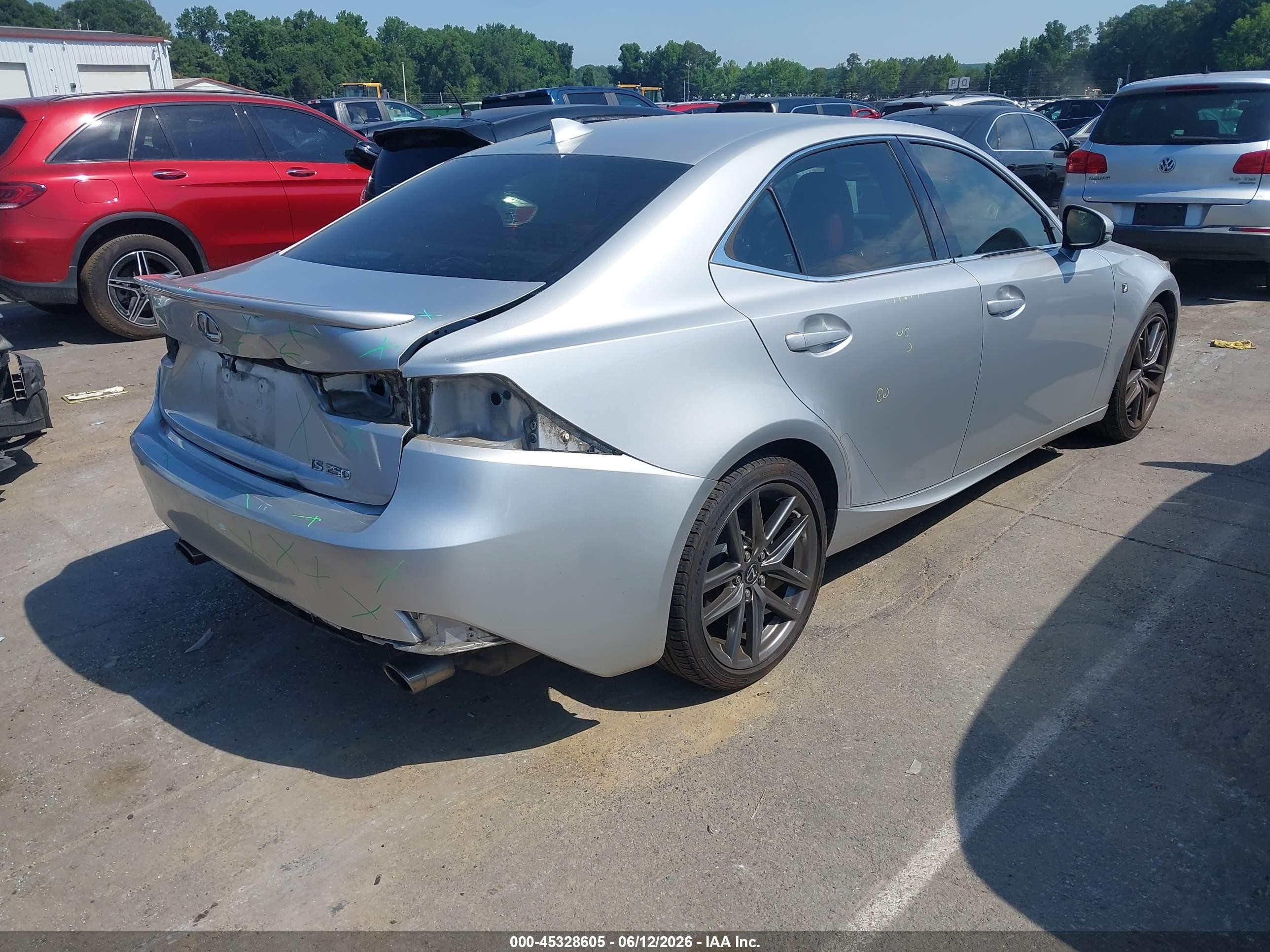 2014 Lexus Is 250 Silver vin: JTHBF1D29E5043480