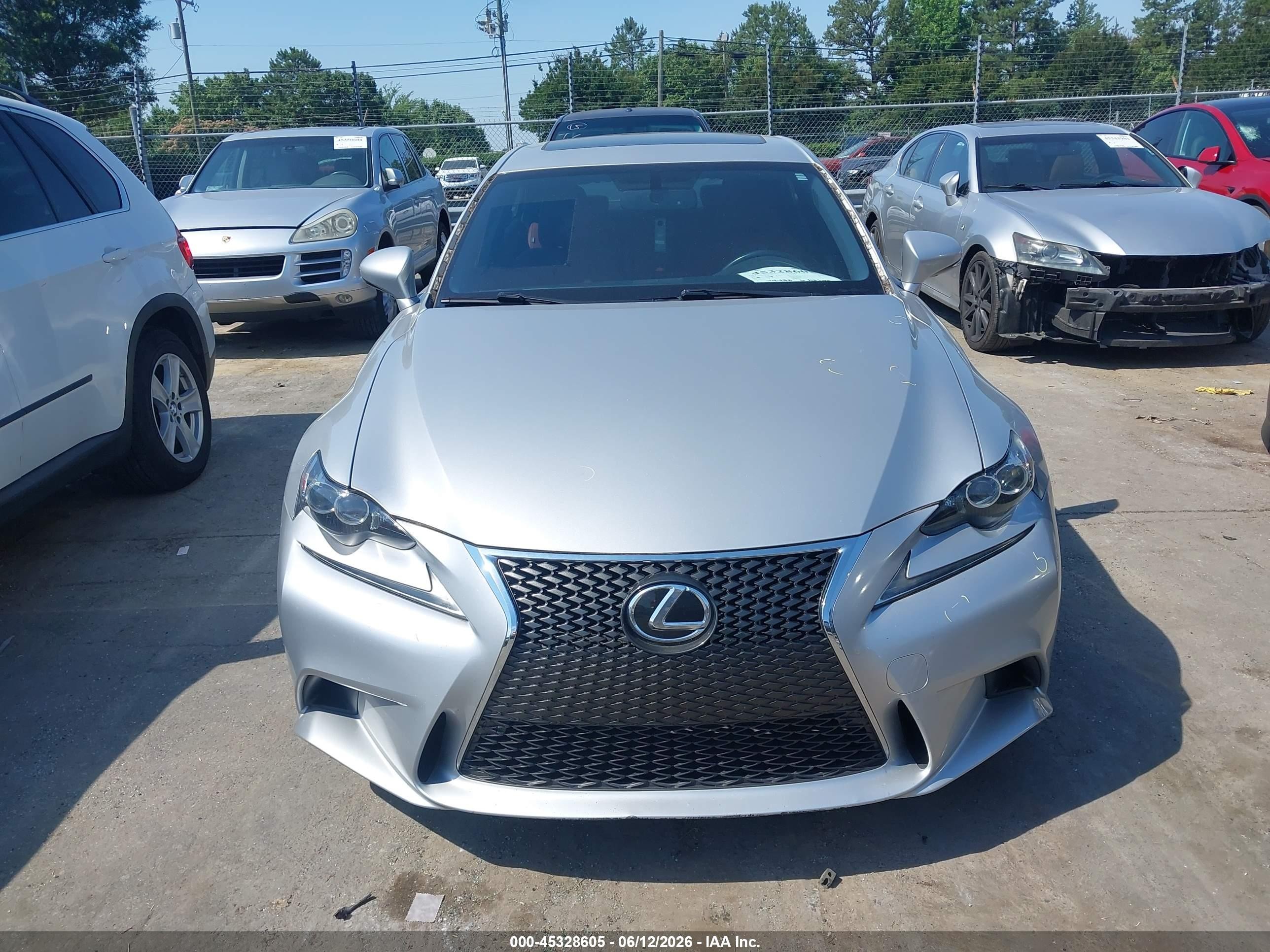 2014 Lexus Is 250 Silver vin: JTHBF1D29E5043480