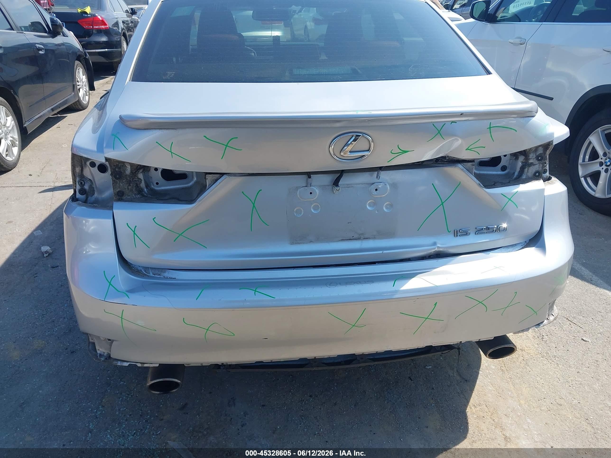 2014 Lexus Is 250 Silver vin: JTHBF1D29E5043480