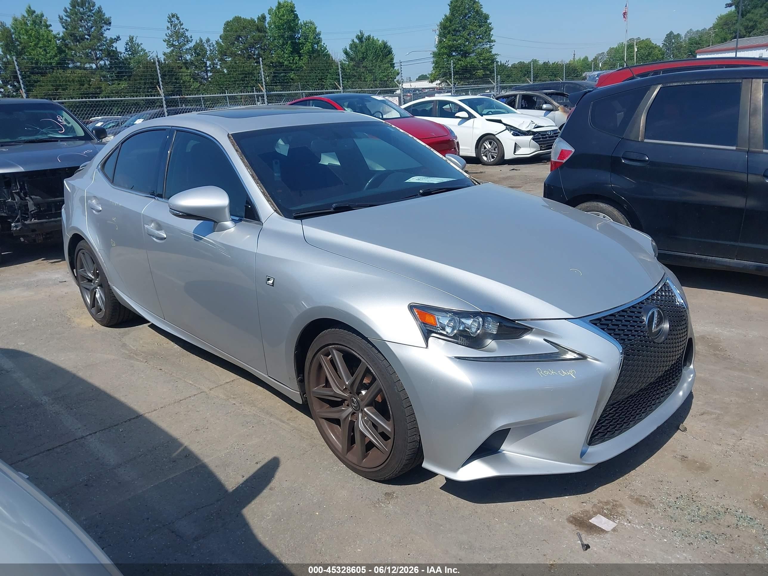 2014 Lexus Is 250 Silver vin: JTHBF1D29E5043480