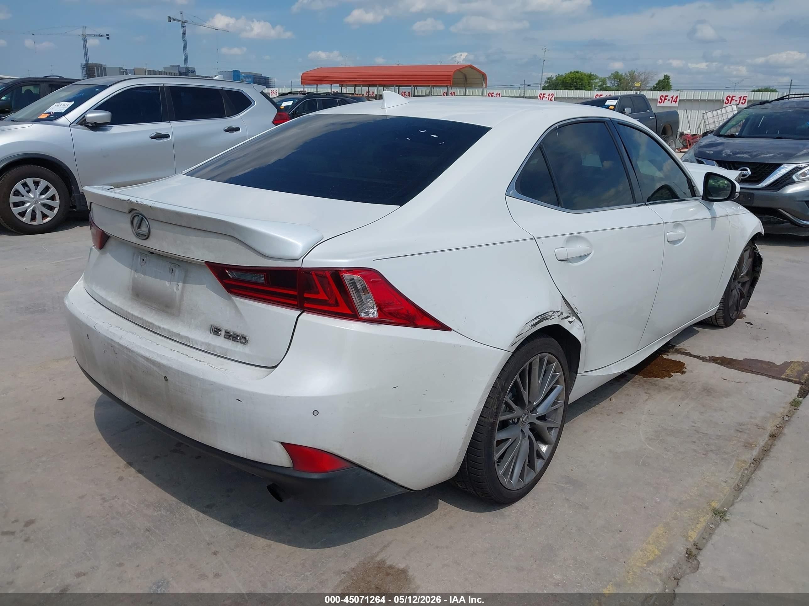 2015 Lexus Is 250   White vin: JTHBF1D29F5053864