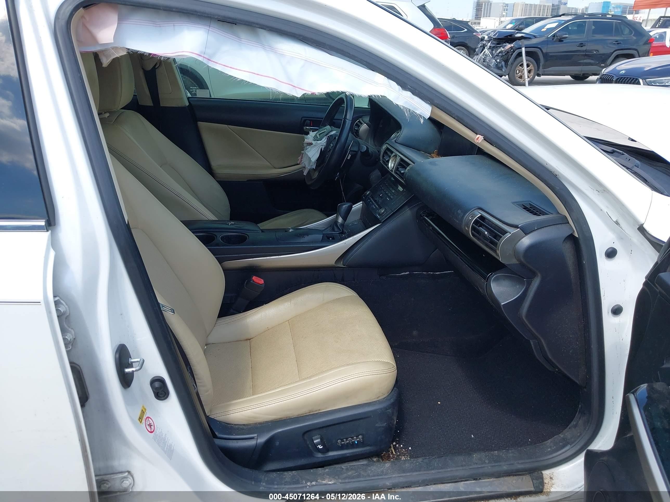 2015 Lexus Is 250   White vin: JTHBF1D29F5053864